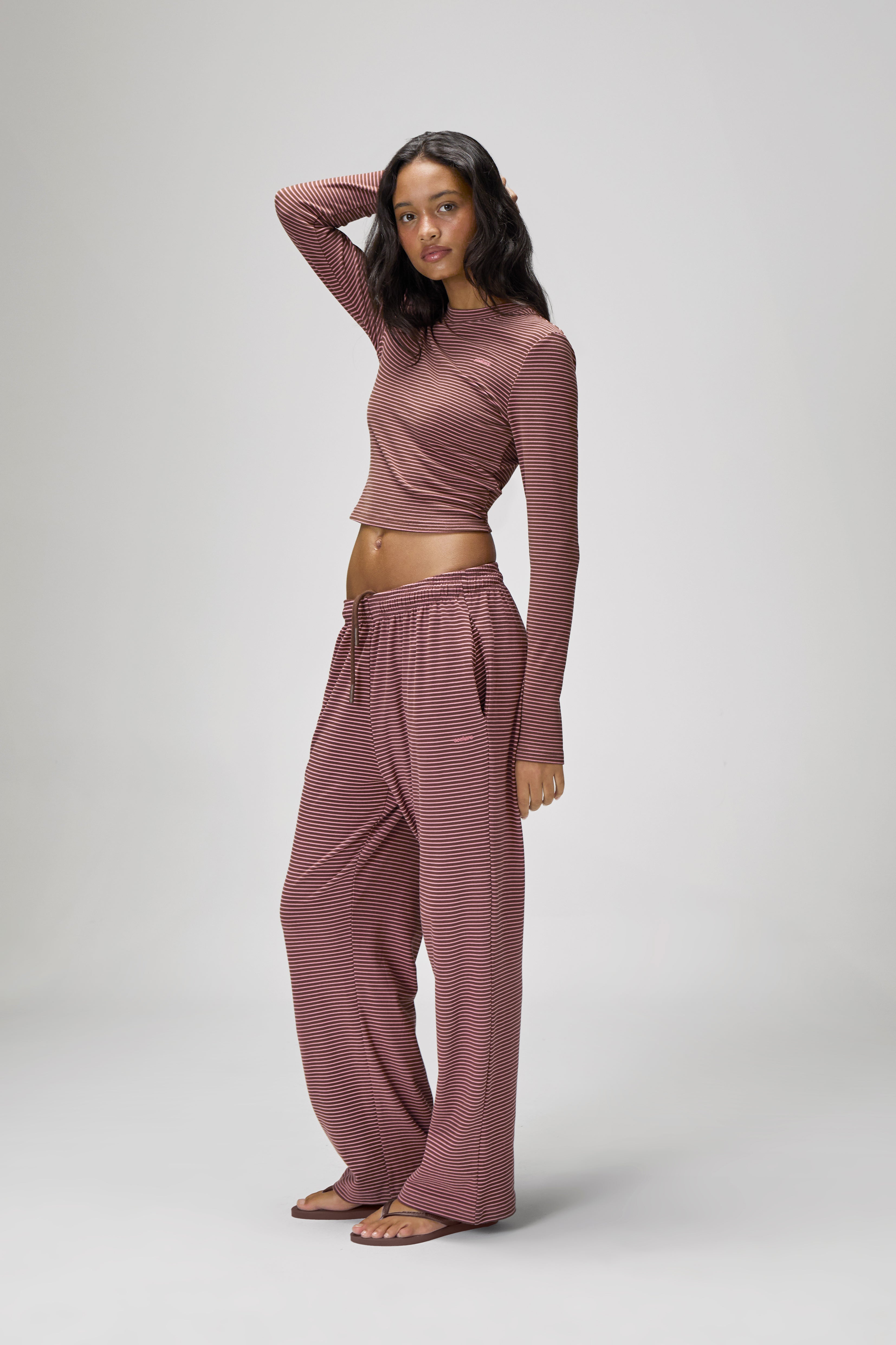 Wilbur Soft Longsleeve Top in Brown