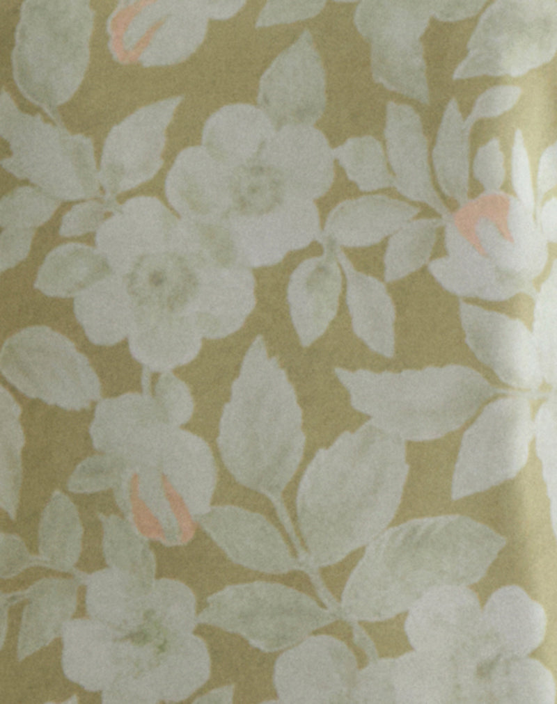 Risala Scoop Midi Dress in Pale Flower Green