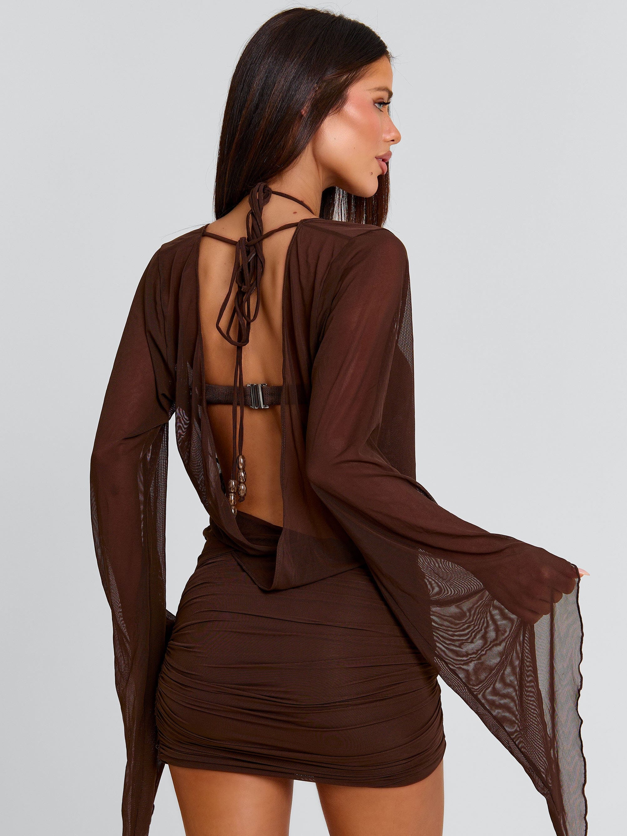 Roberta Mini Dress Chocolate