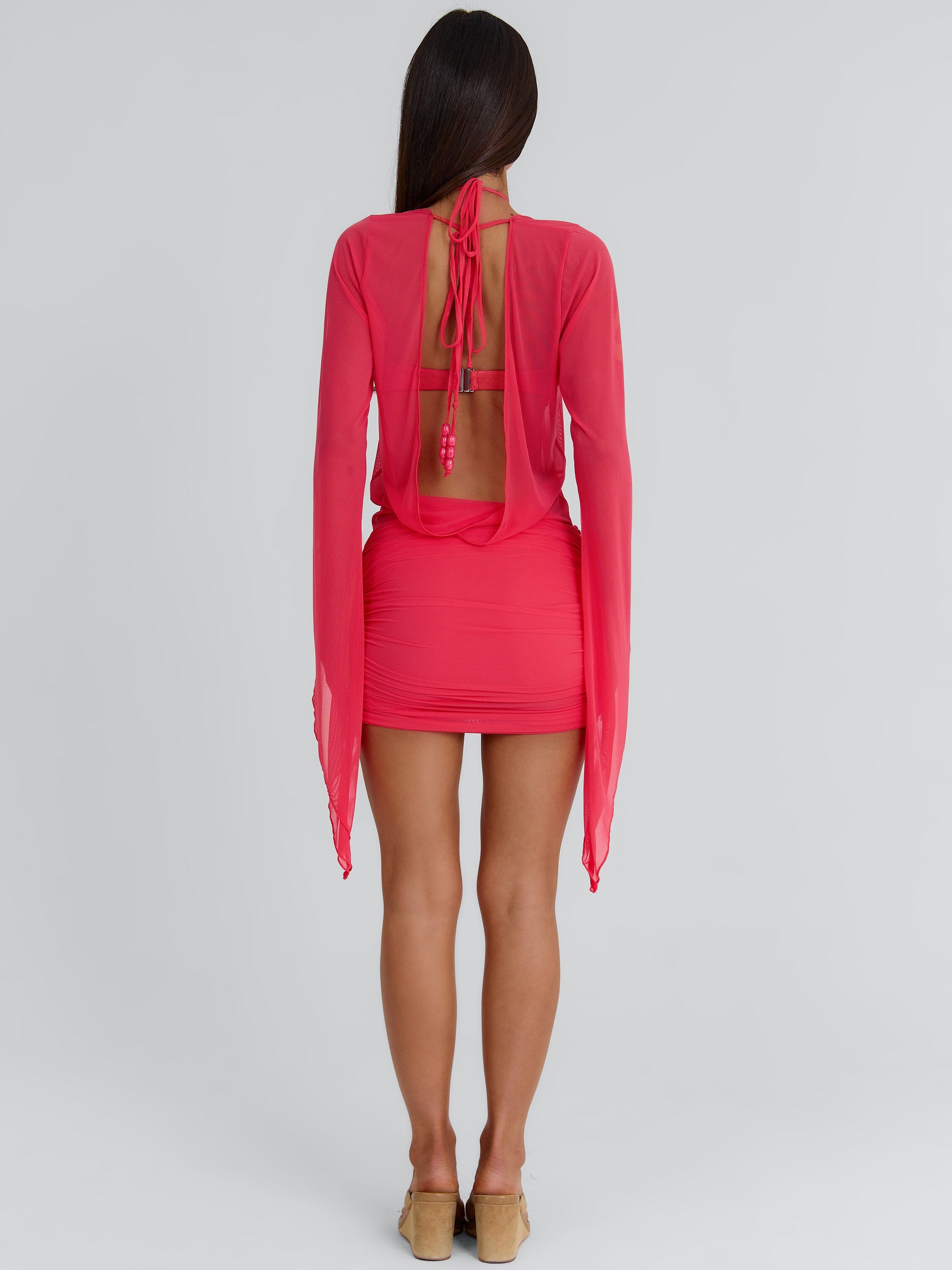 Roberta Mini Dress Coral