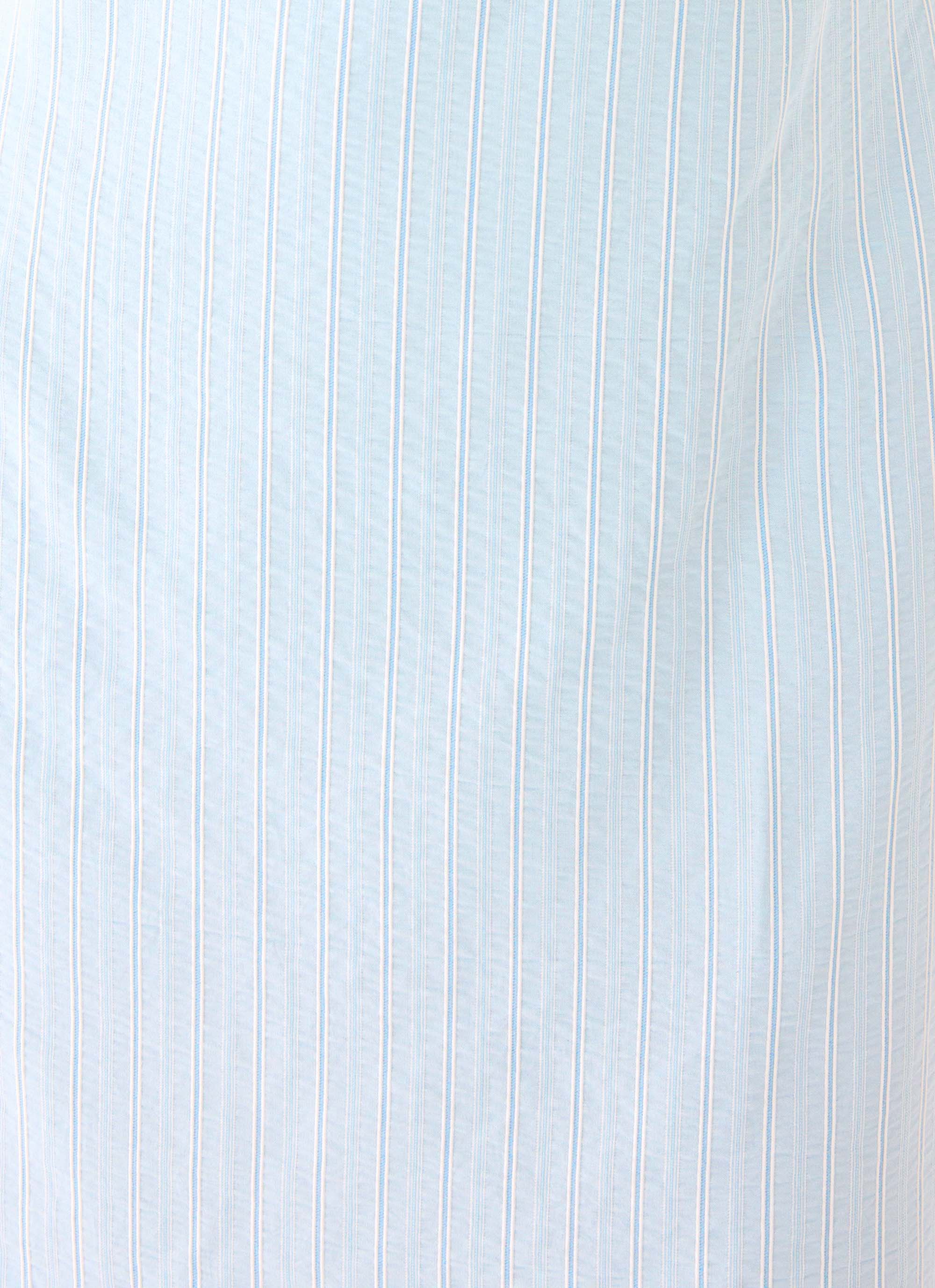 Reinna Cotton Strapless Mini Dress - Baby Blue Stripe