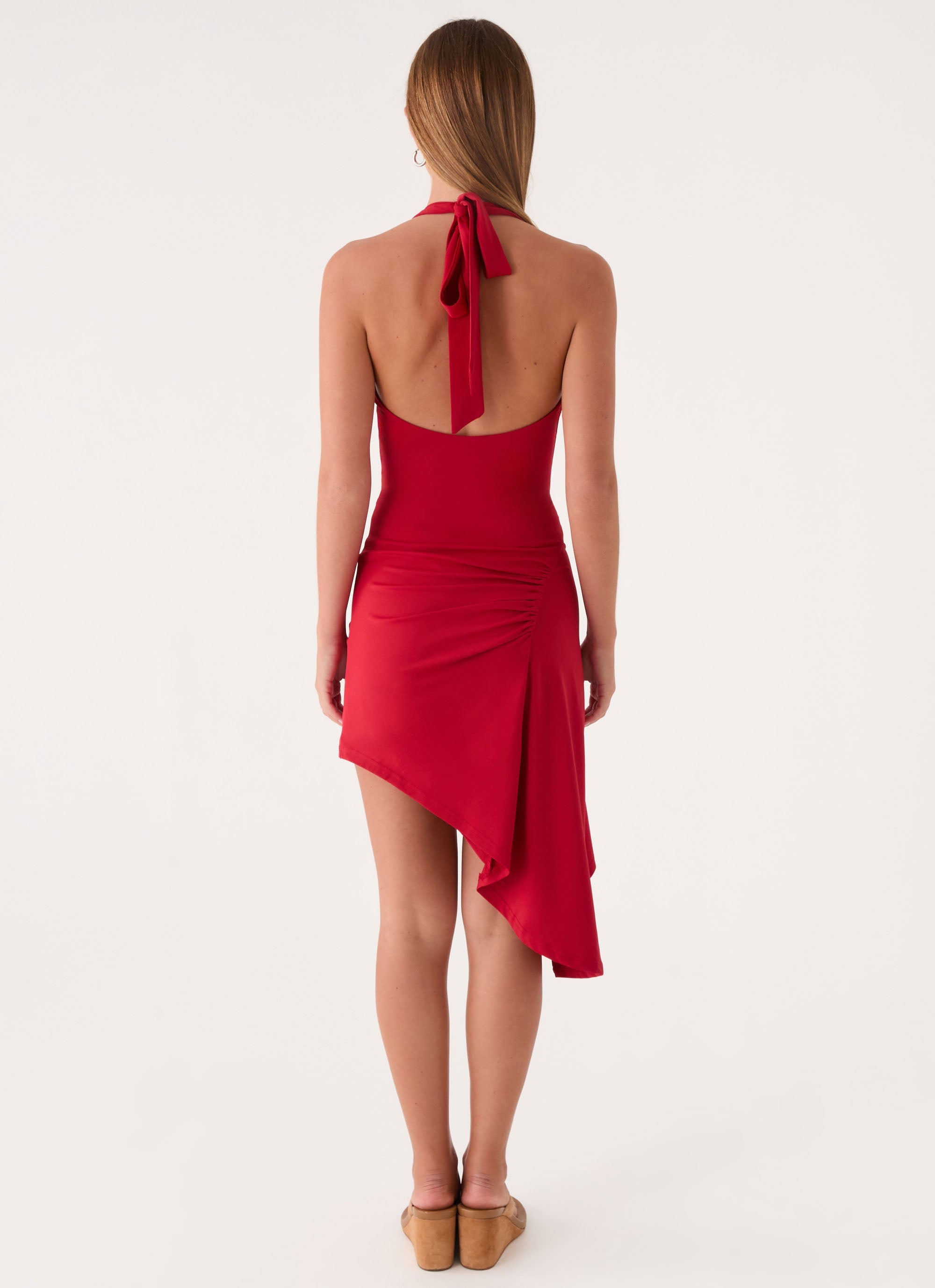 Rhody Mini Dress - Deep Red