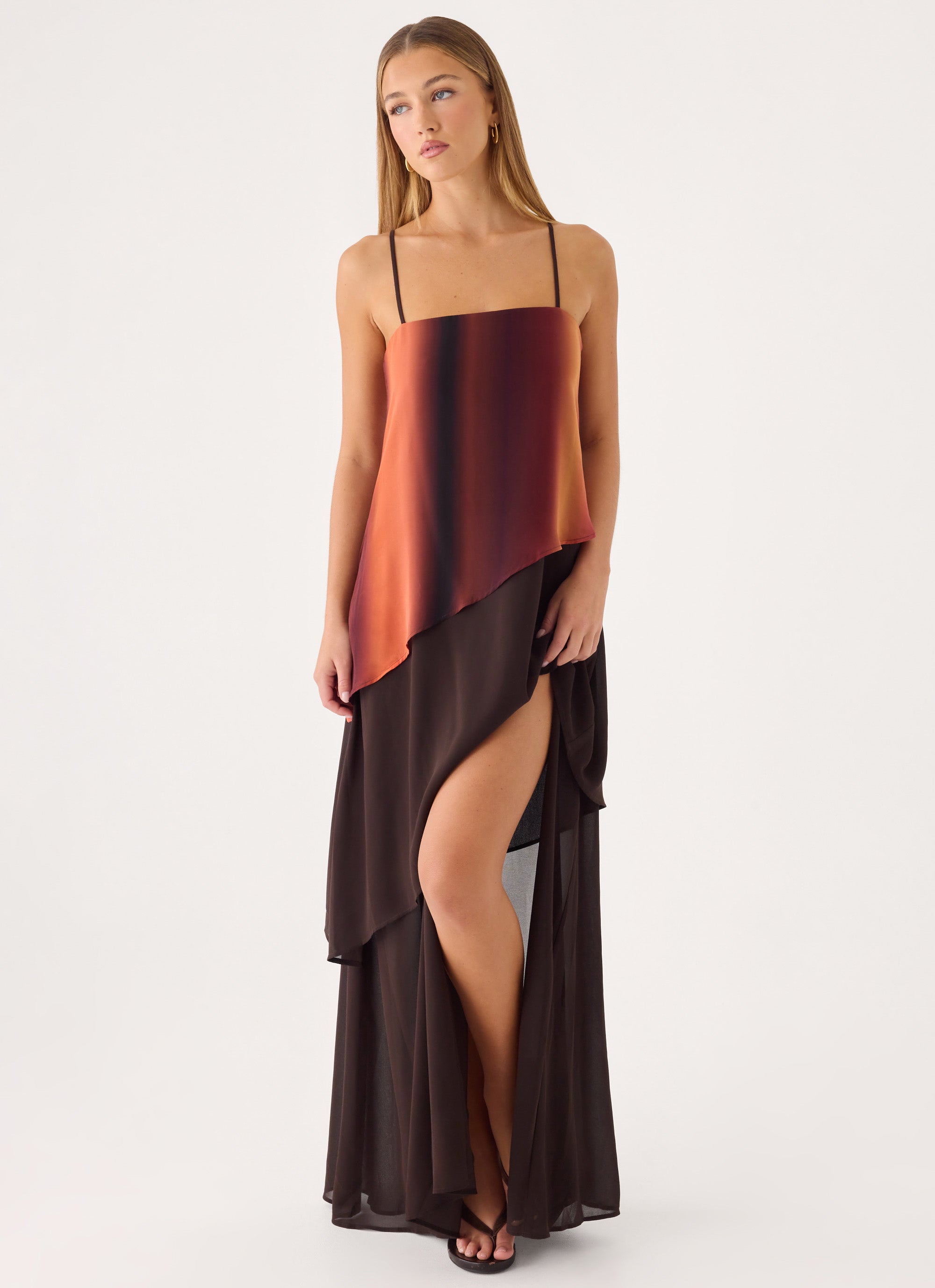 Ruesella Maxi Dress - Brown