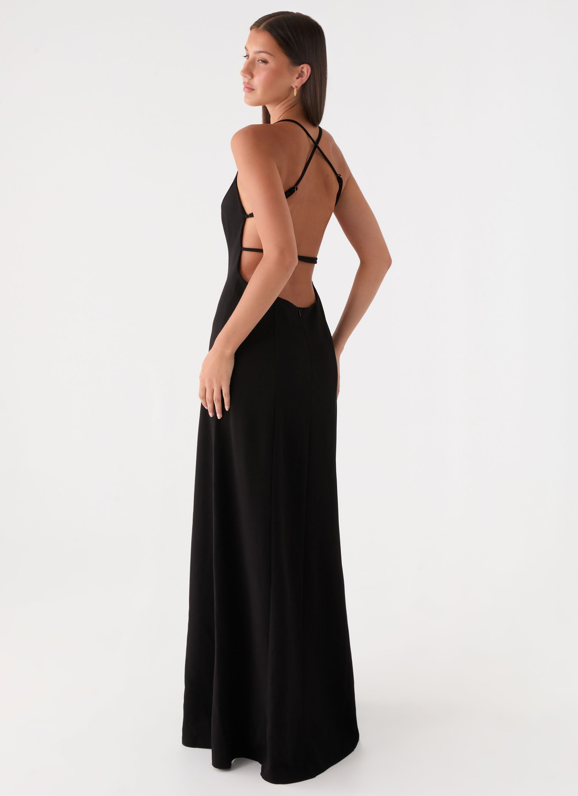 Russian Roulette Maxi Dress - Black