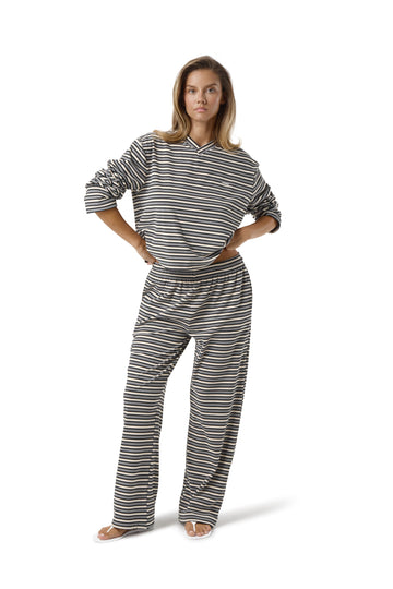 Wilkie Soft Oversized Long Sleeve in Multi Cream