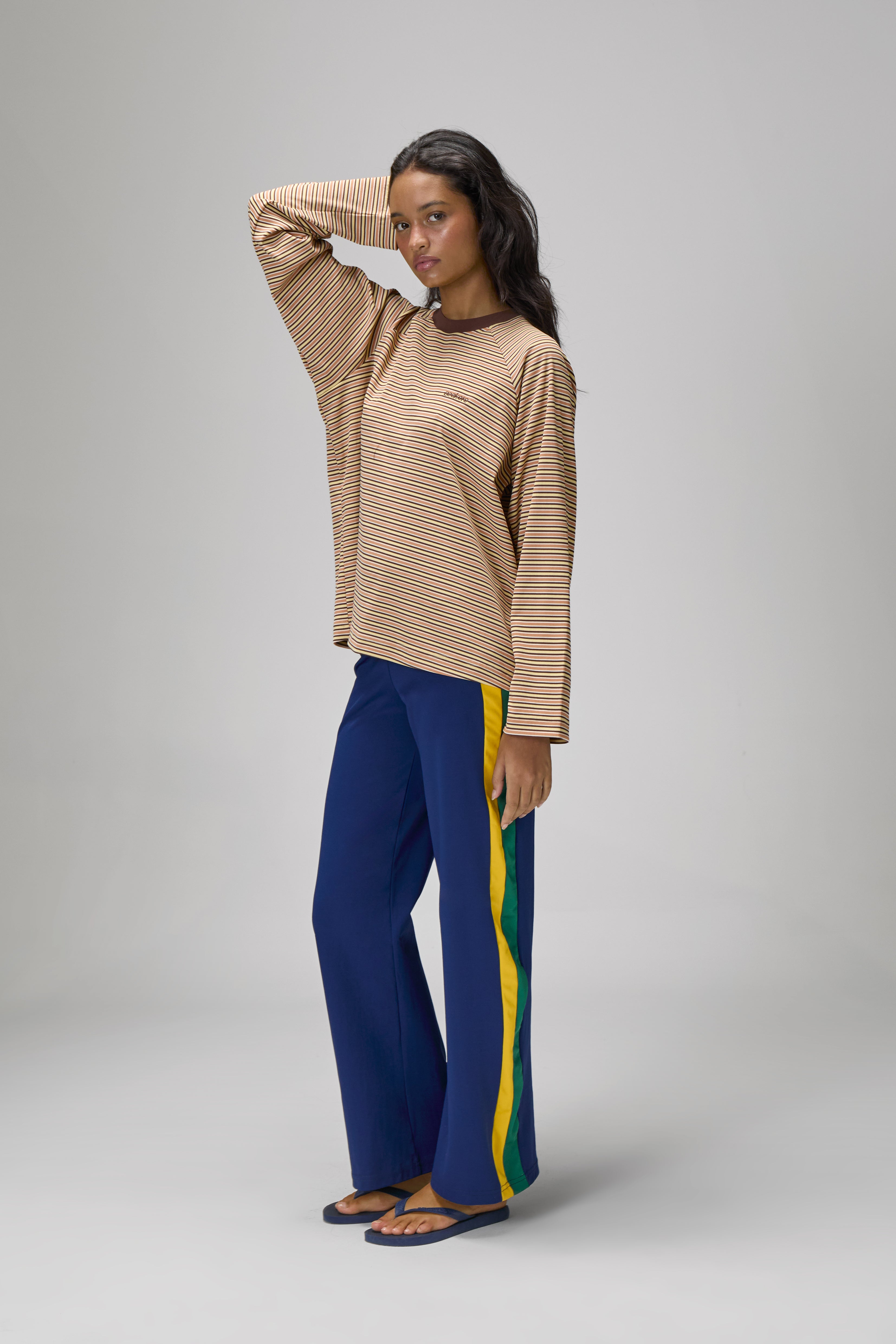 Douglas Oversized Long Sleeve Tee in Sunset