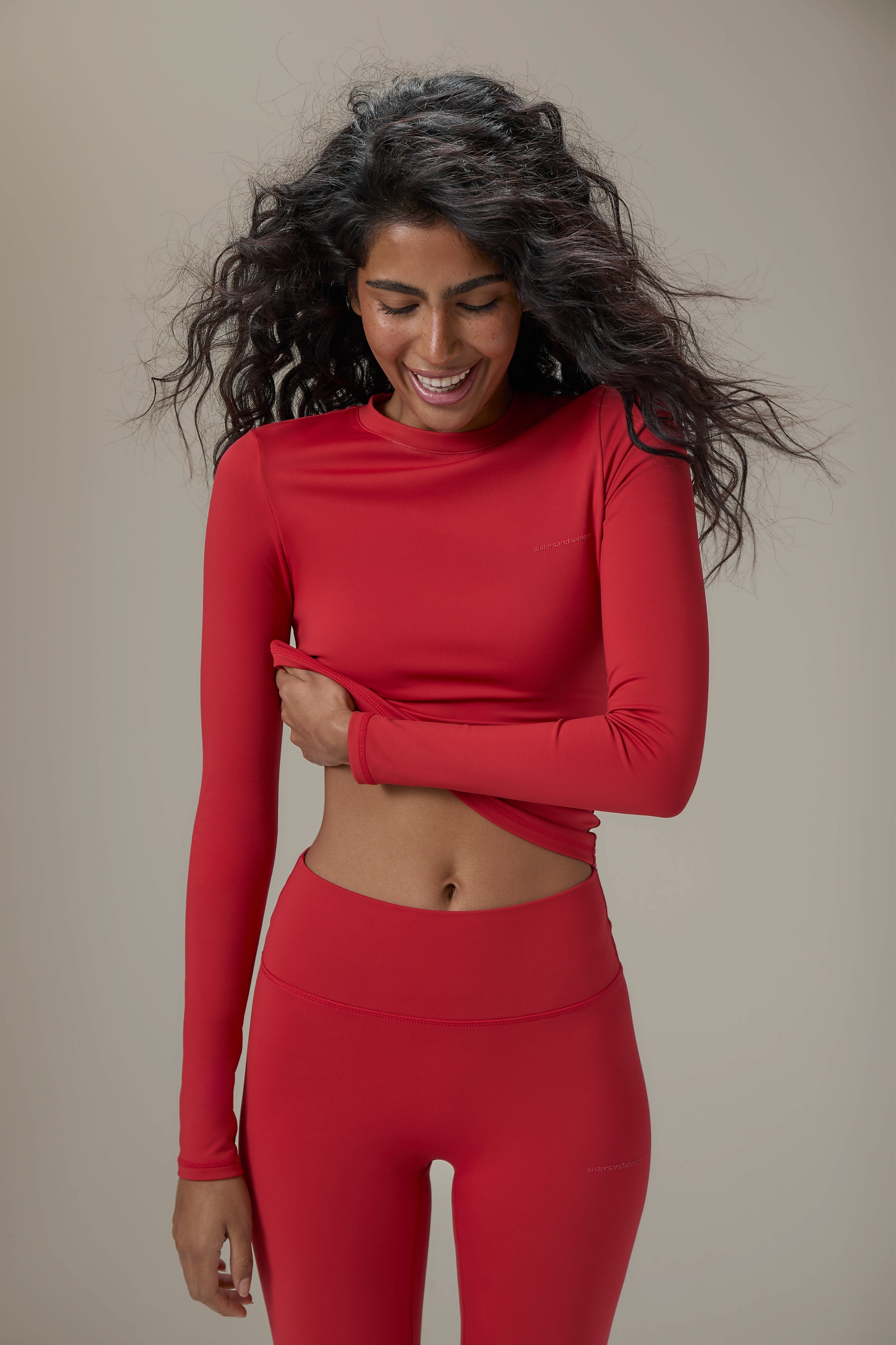 Soft Active Long Sleeve in Red