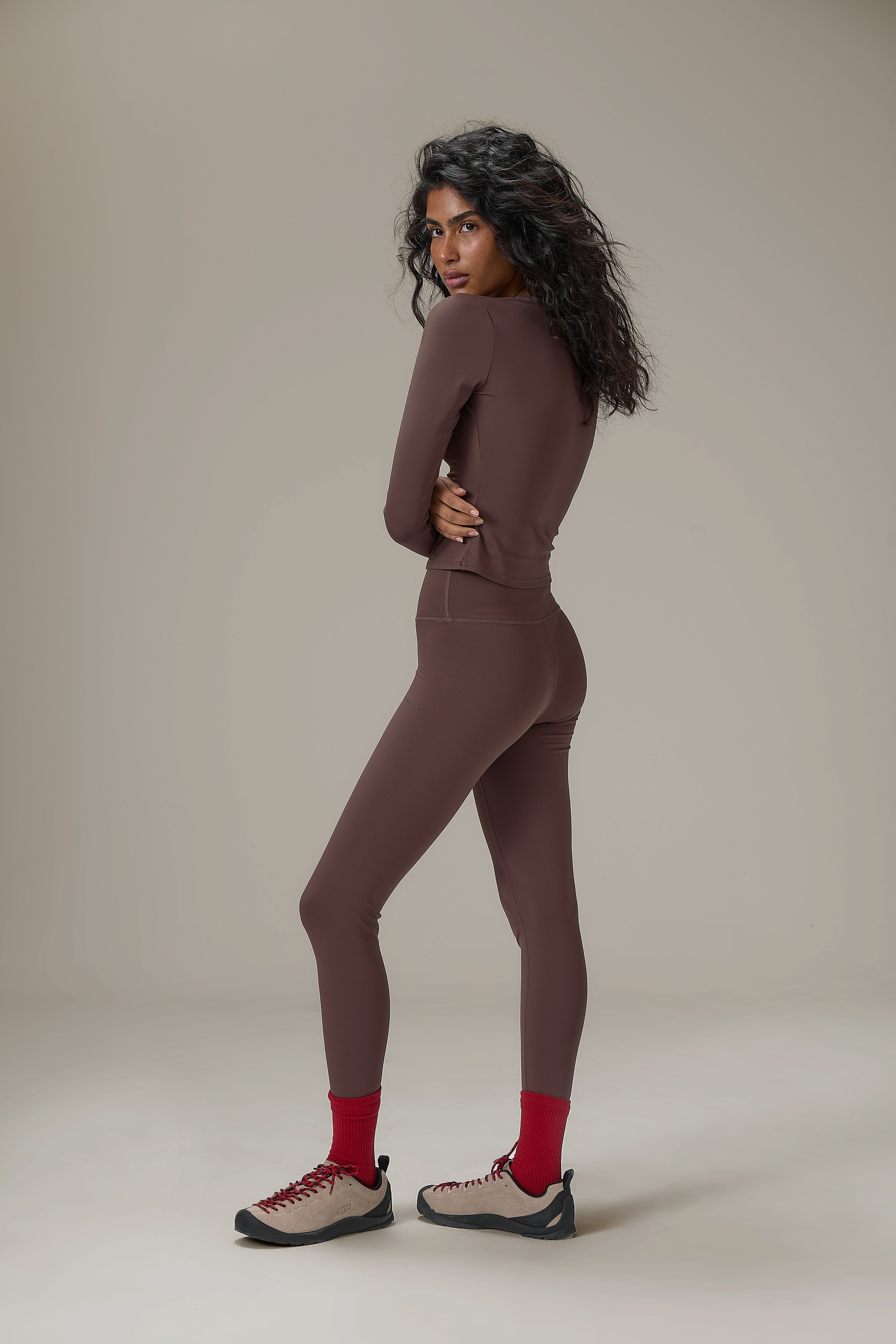 Soft Active Long Sleeve in Brown