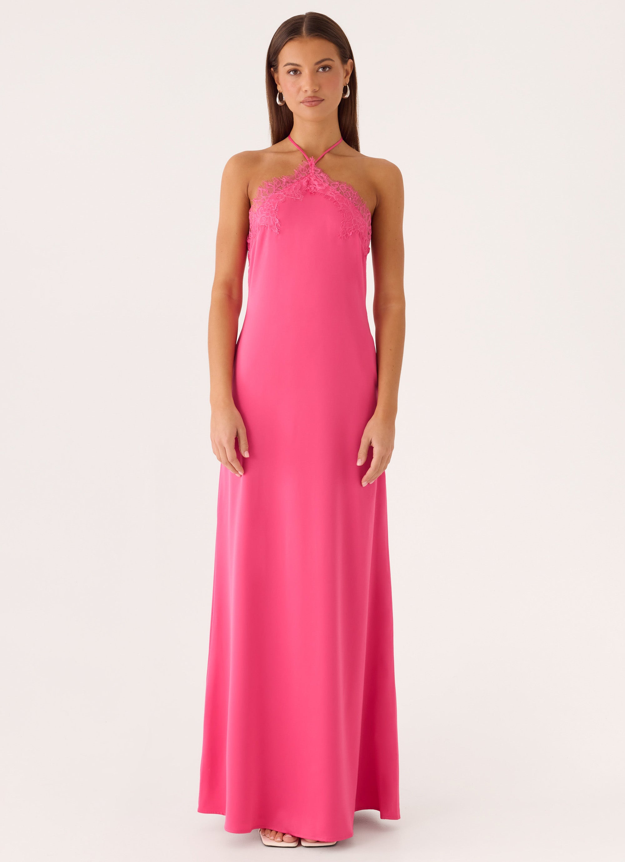 Samaria Halter Maxi Dress - Berry