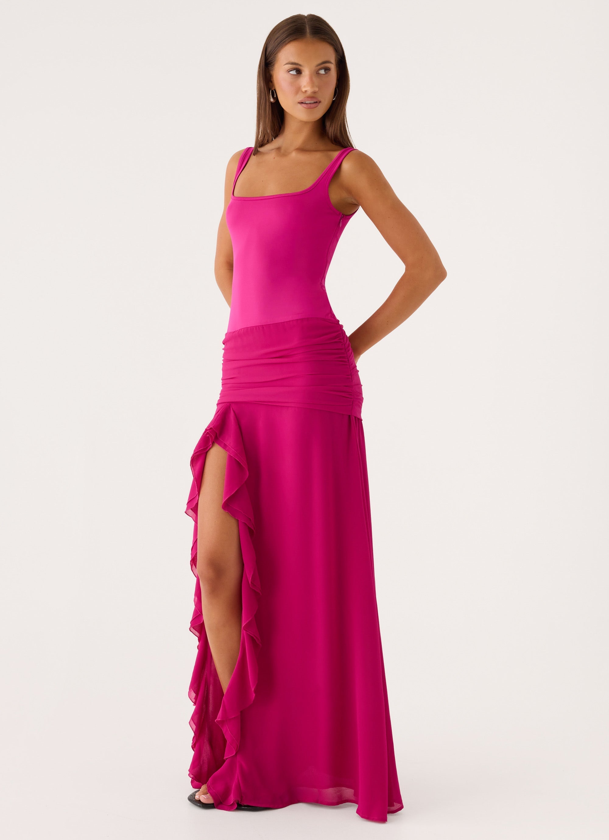 Satellite Maxi Dress - Deep Red
