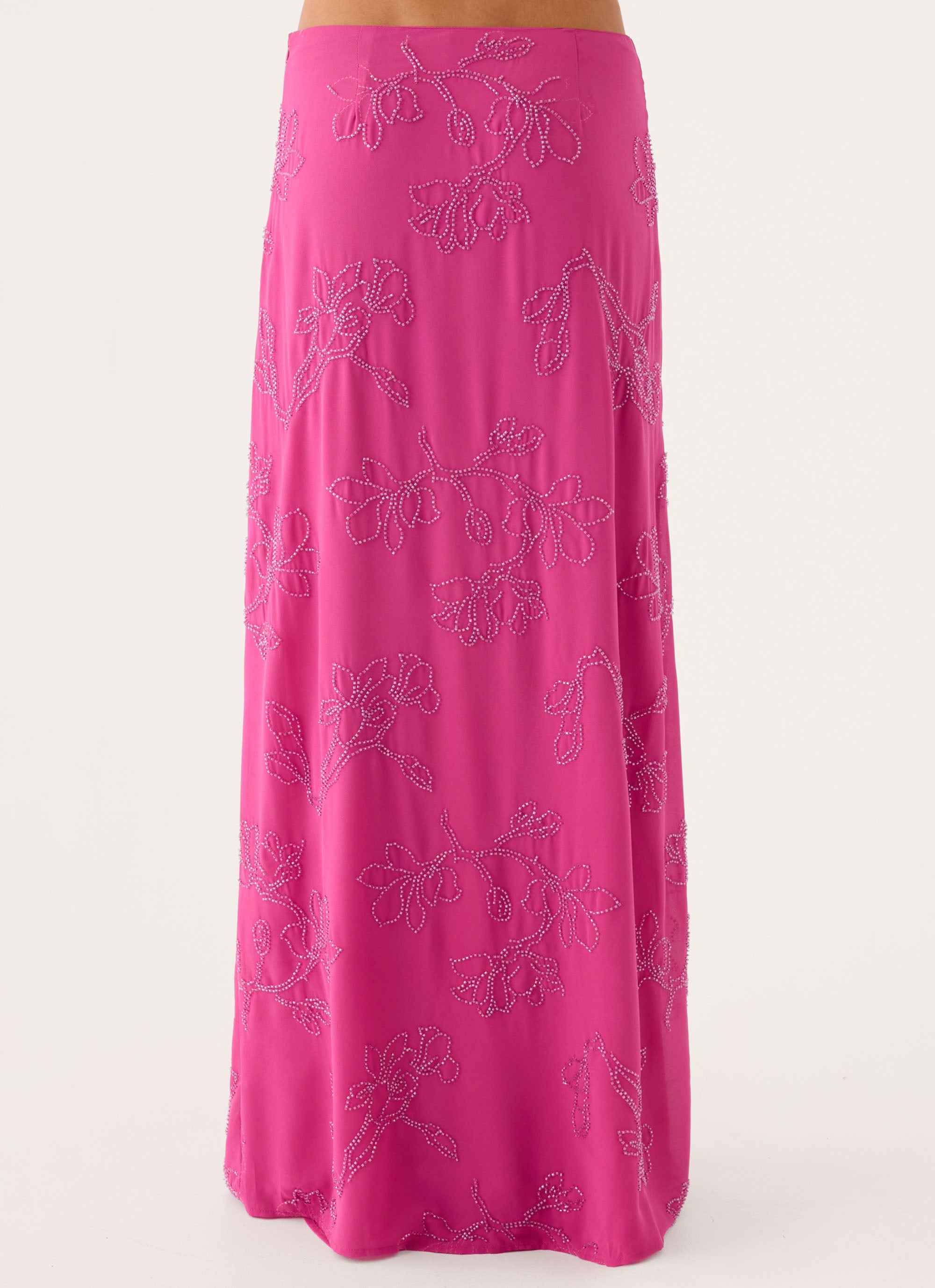 Secret Spot Maxi Skirt - Berry Kiss
