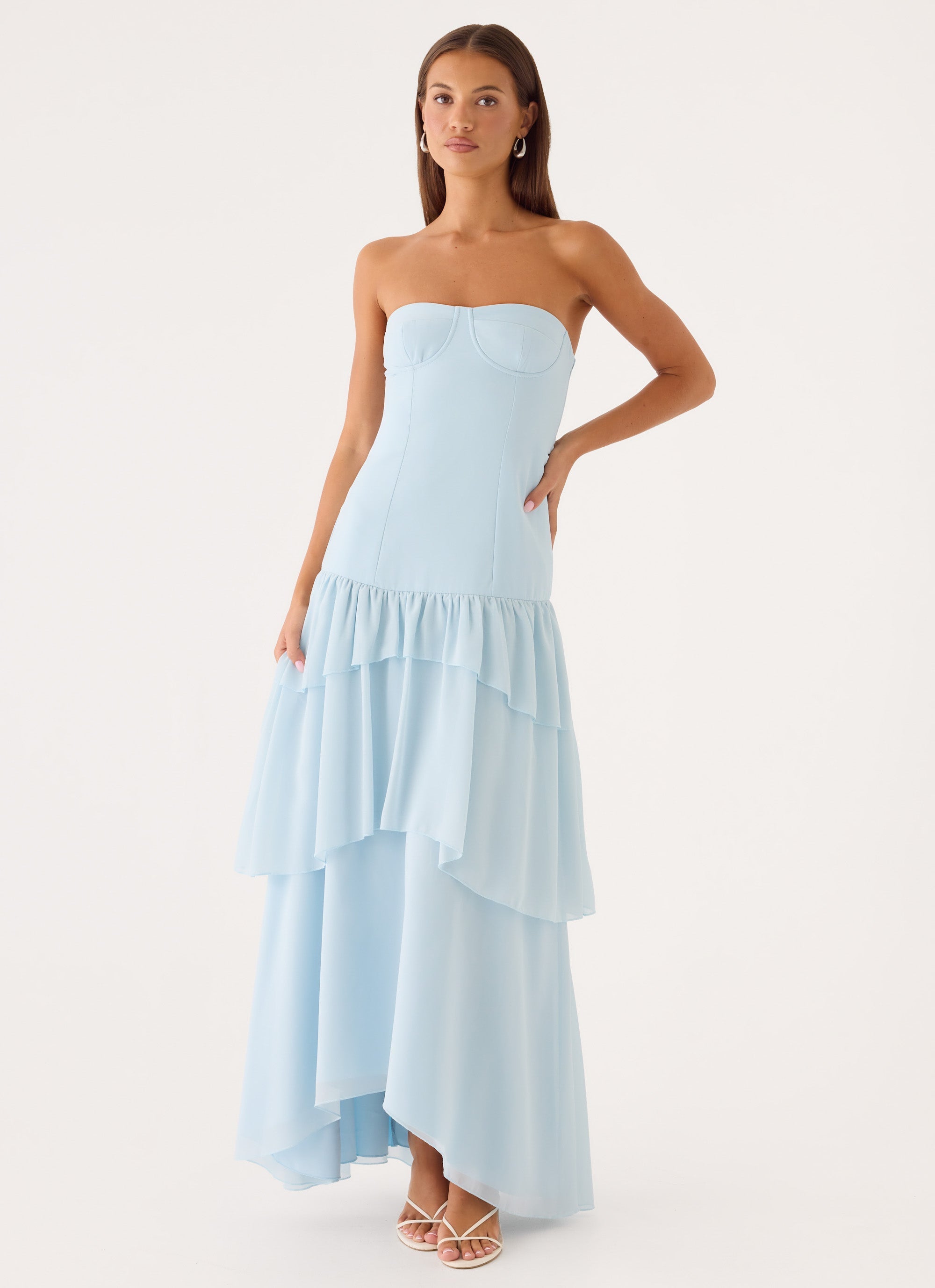 Sharn Strapless Maxi Dress - Blue