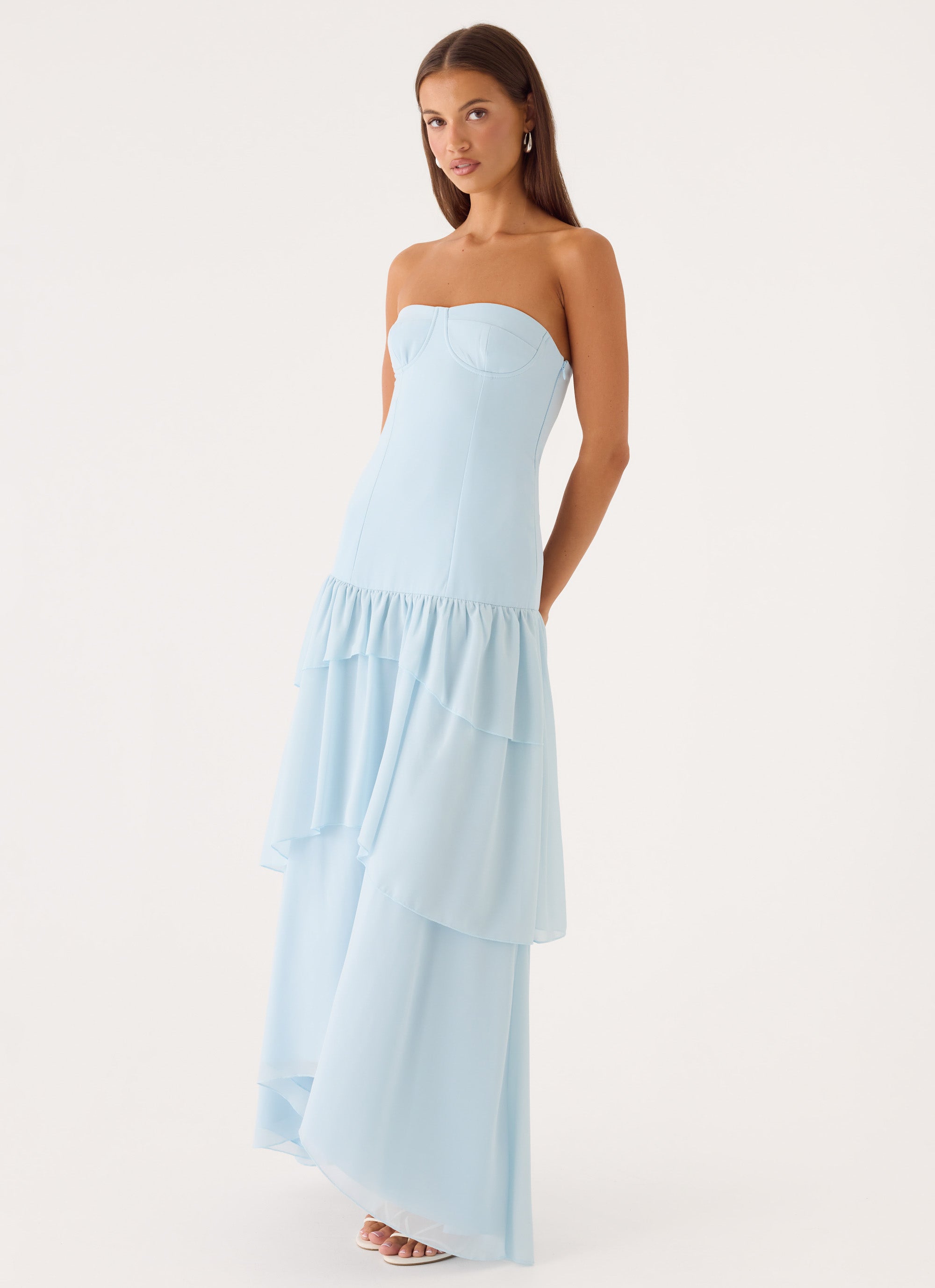 Sharn Strapless Maxi Dress - Blue