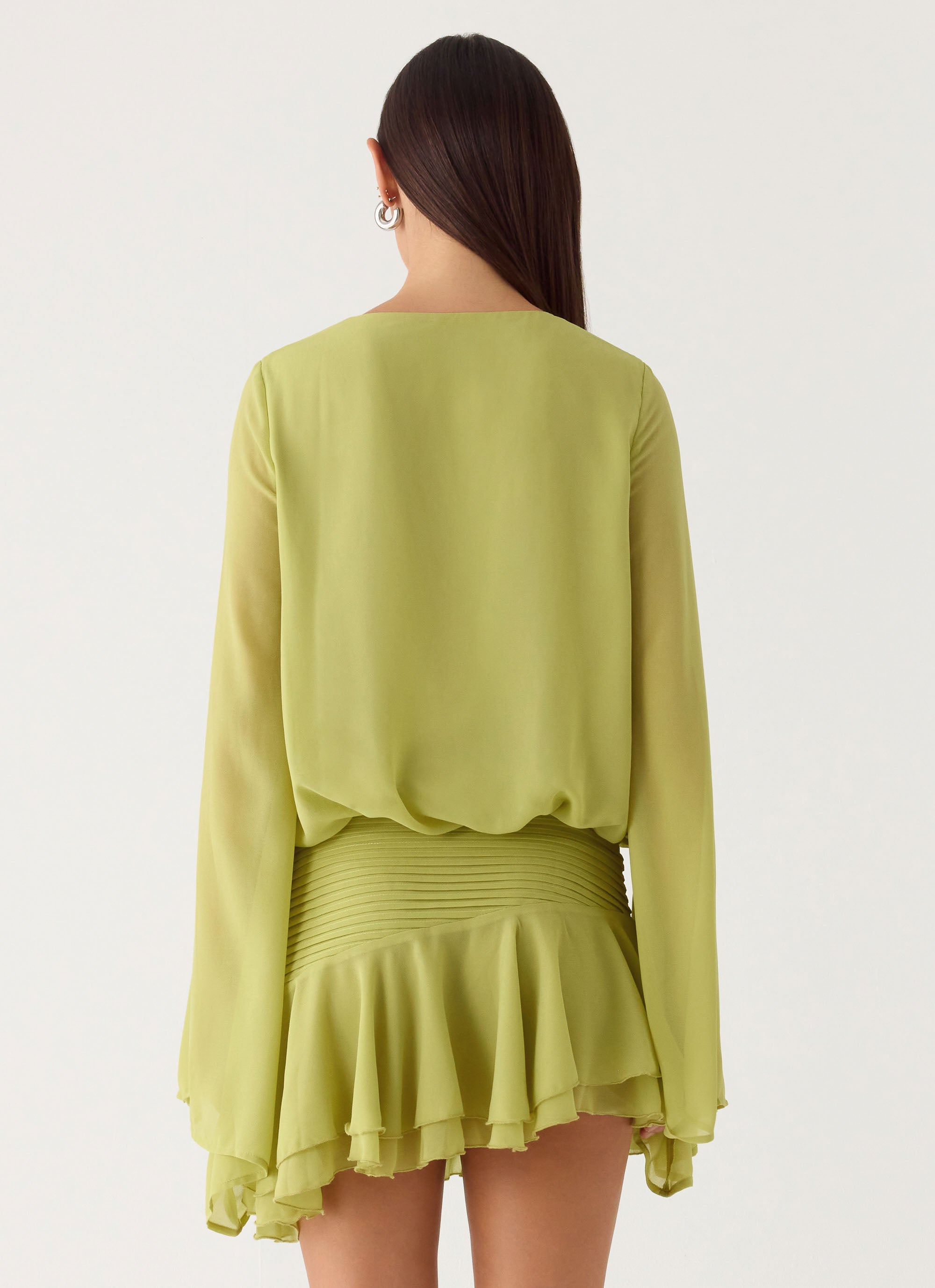 Solo In Soho Mini Dress - Lime