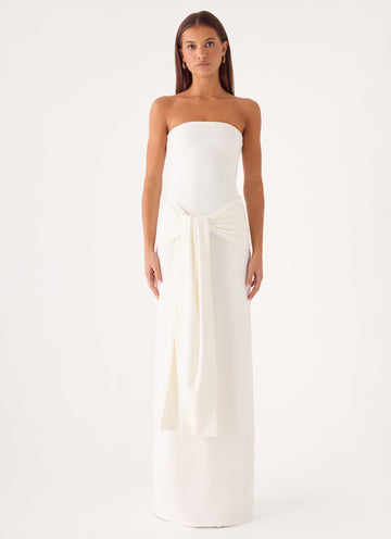 Stole My Heart Maxi Dress - White