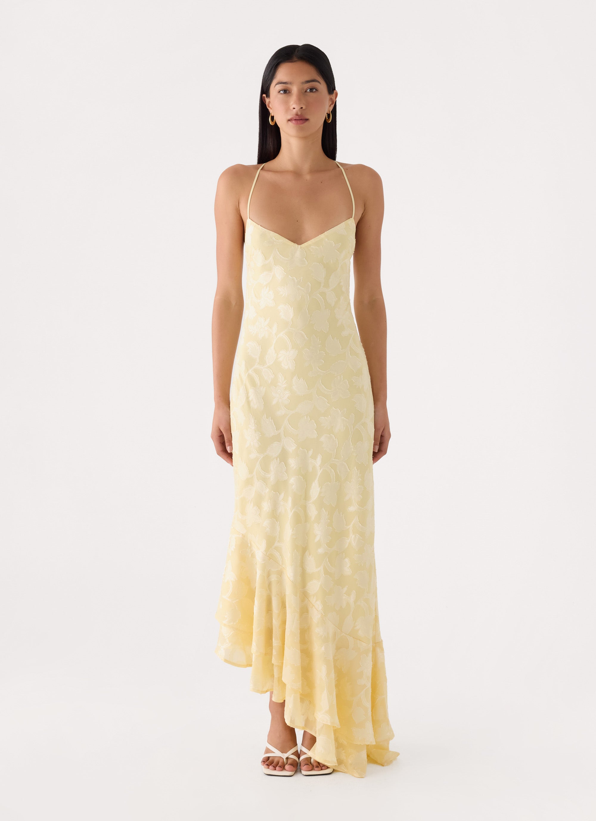 Take A Photo Midi Dress - Yellow