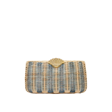 The Classica Clutch - Navy Stripe