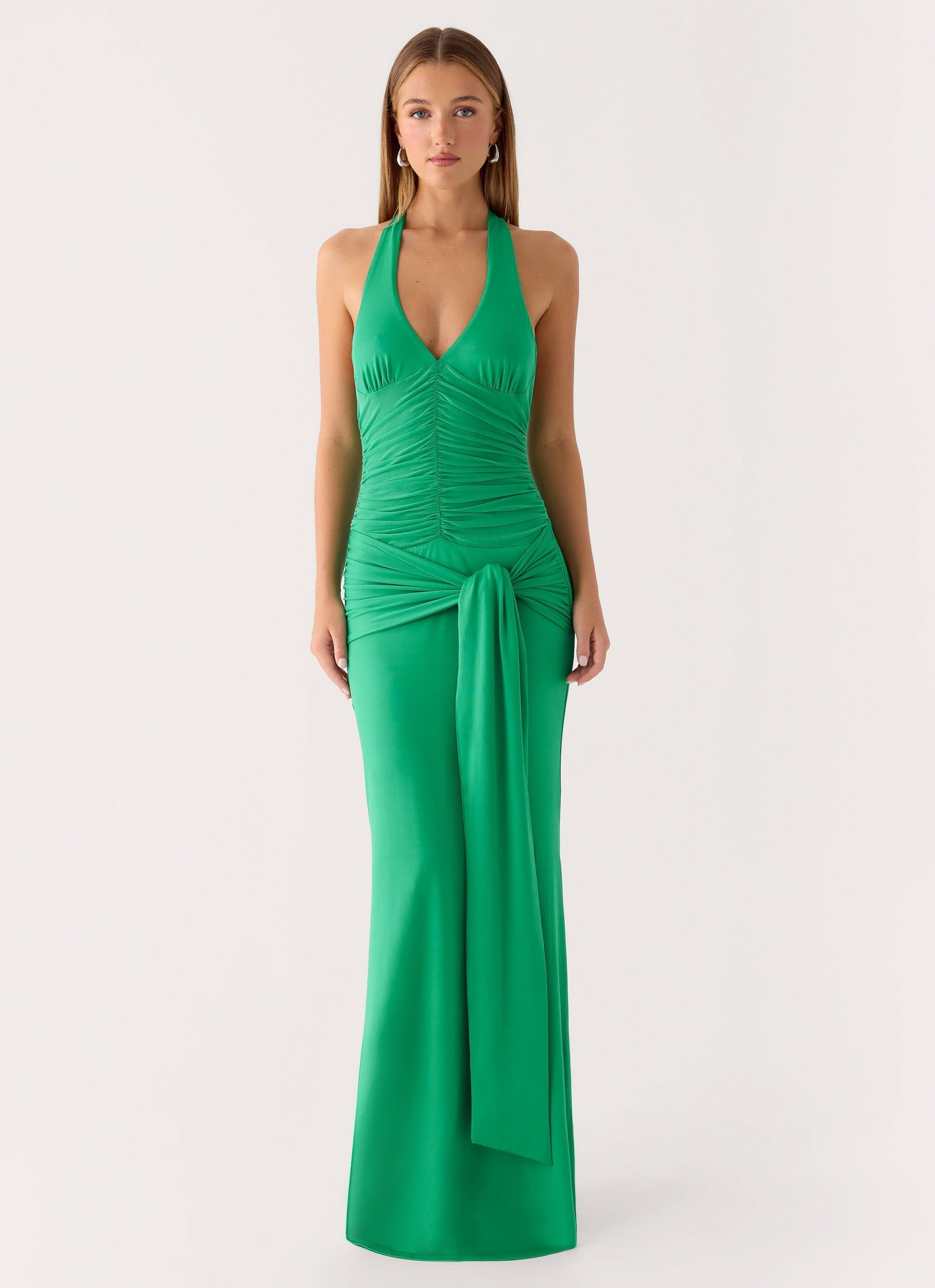 Tylan Halter Maxi Dress - Emerald Green