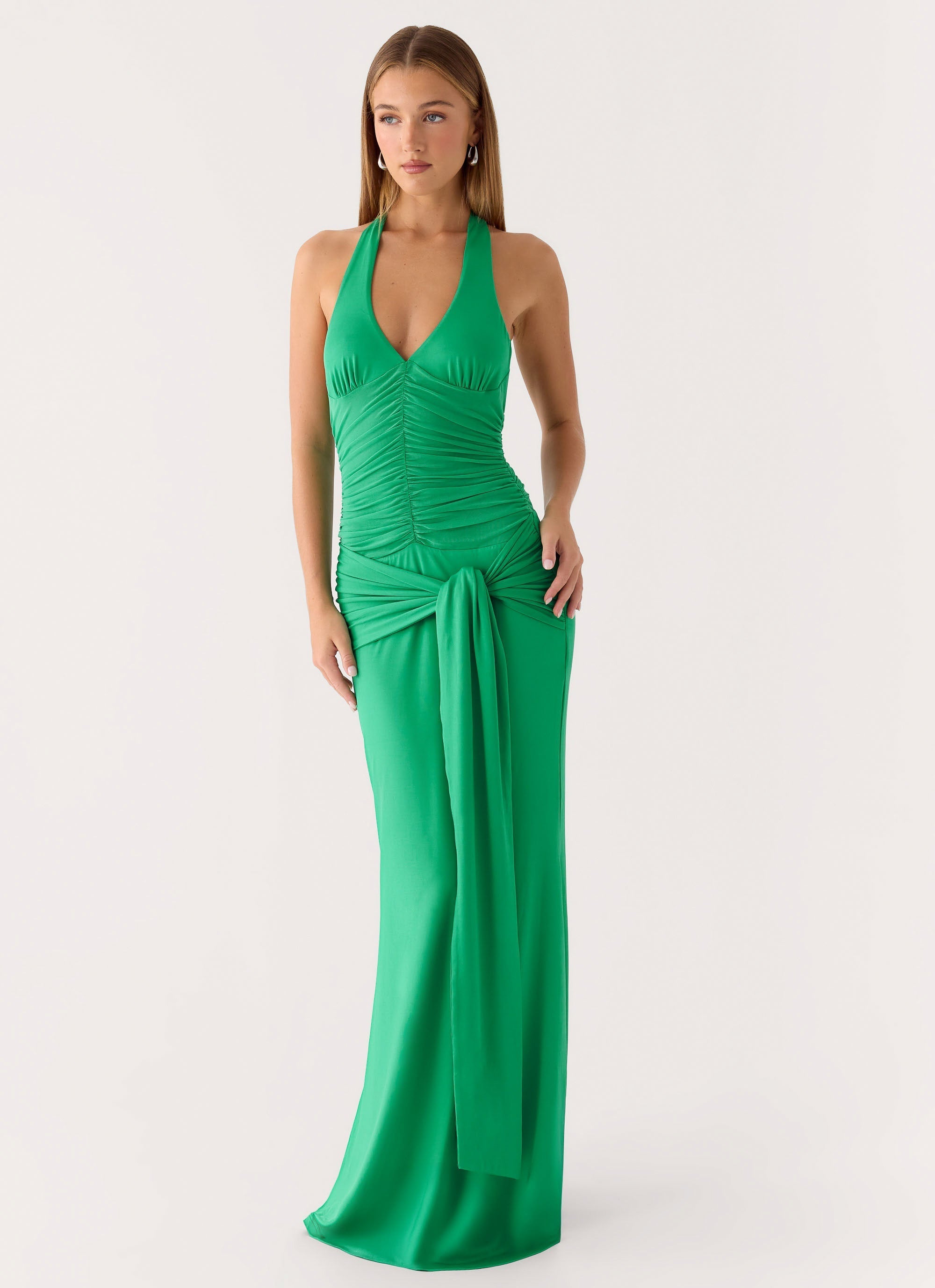 Tylan Halter Maxi Dress - Emerald Green