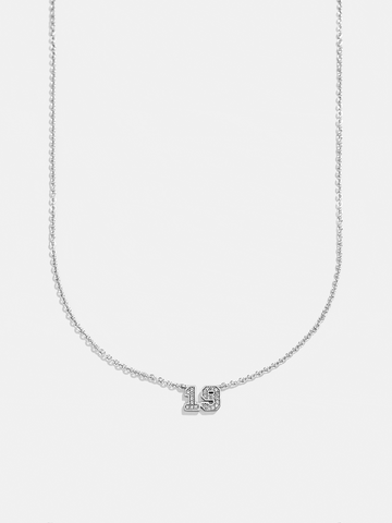 Varsity Number Custom Necklace - One Silver Station