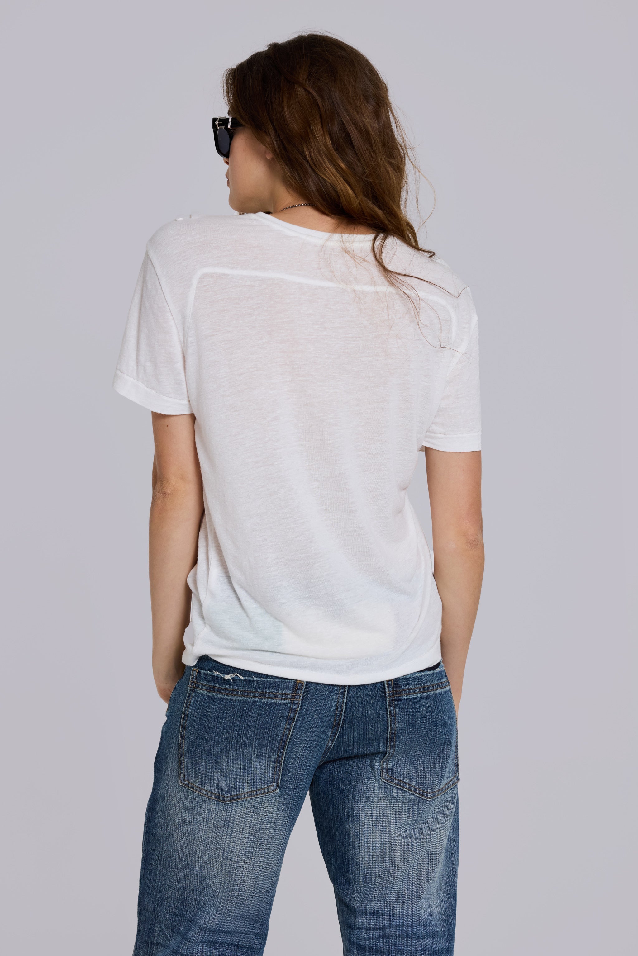 Linen V-Neck T-Shirt