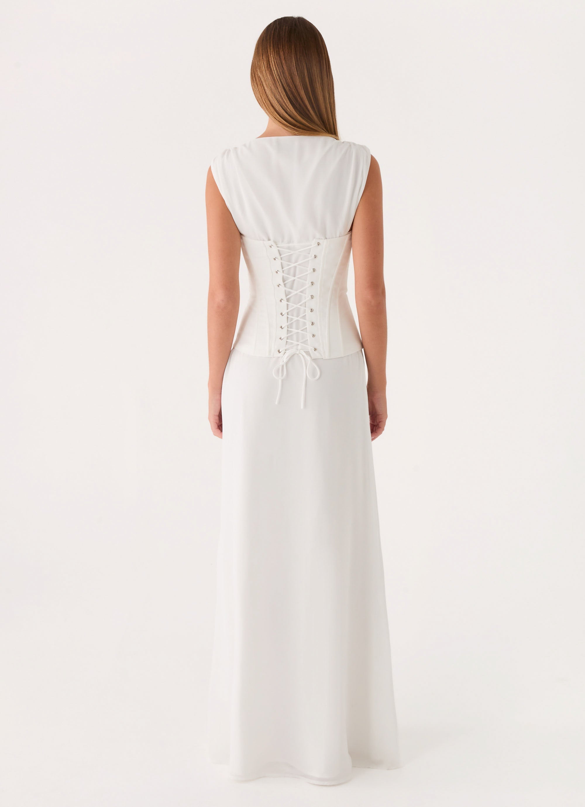 Winello Corset Maxi Dress - Off White