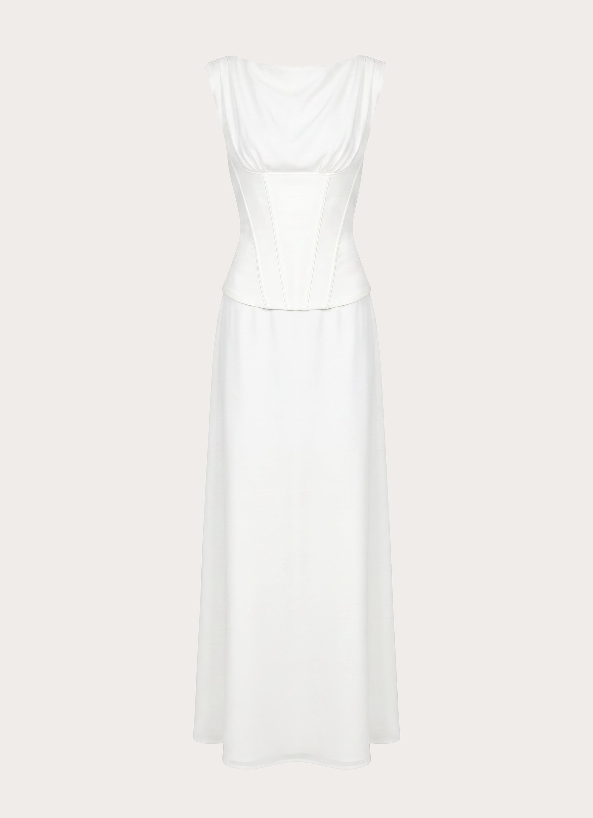 Winello Corset Maxi Dress - Off White