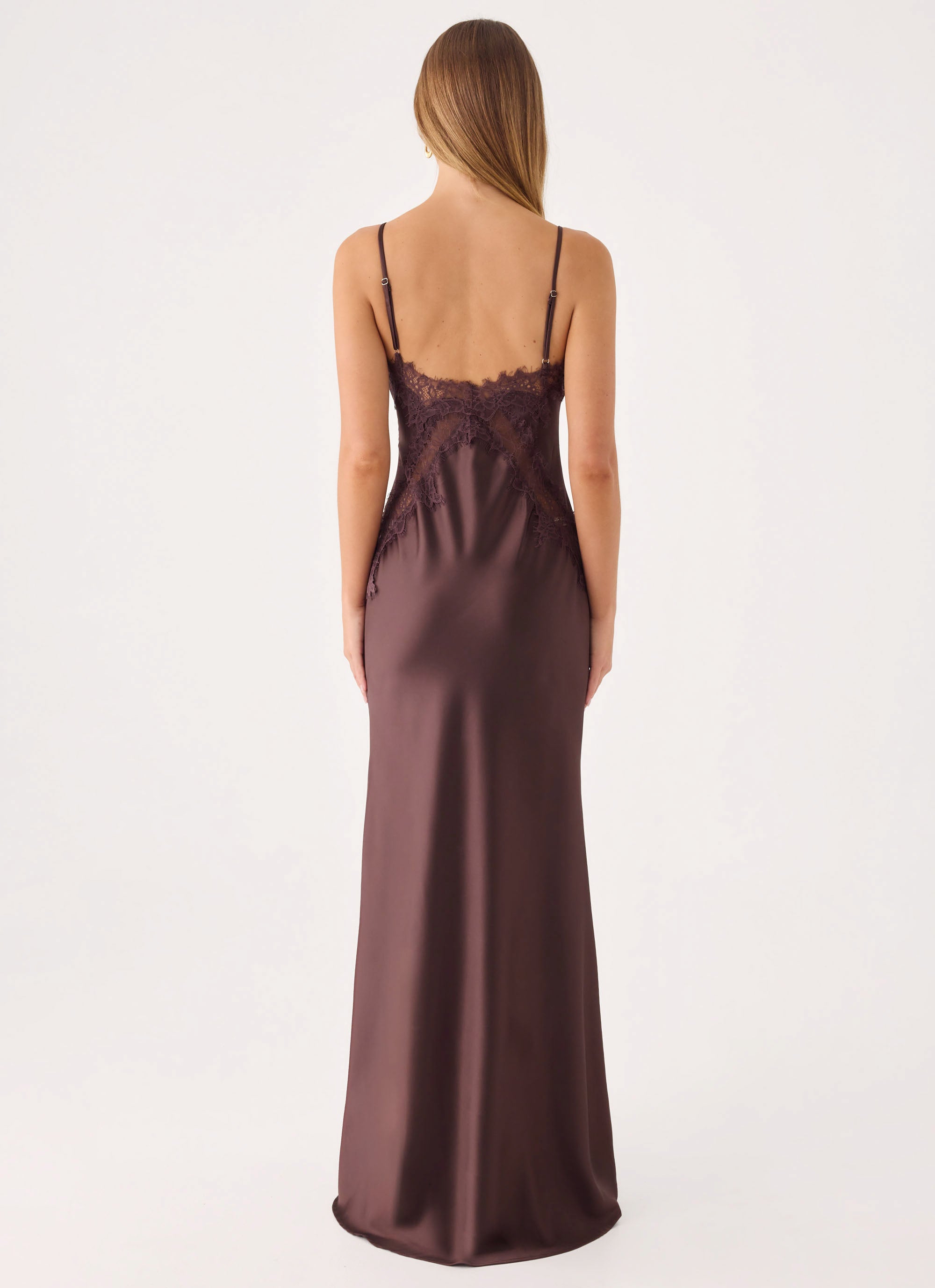Winona Night Slip Dress - Chocolate