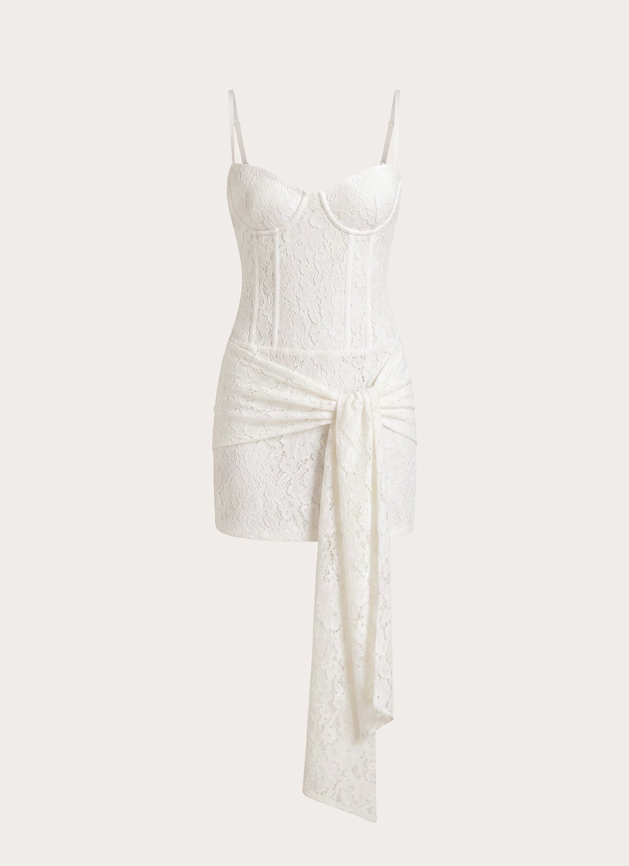 Xylo Lace Mini Dress - White