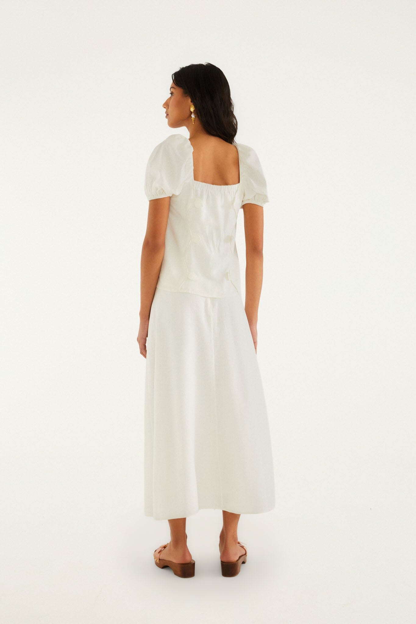 Off-White 3D Flowers Midi Skirt
