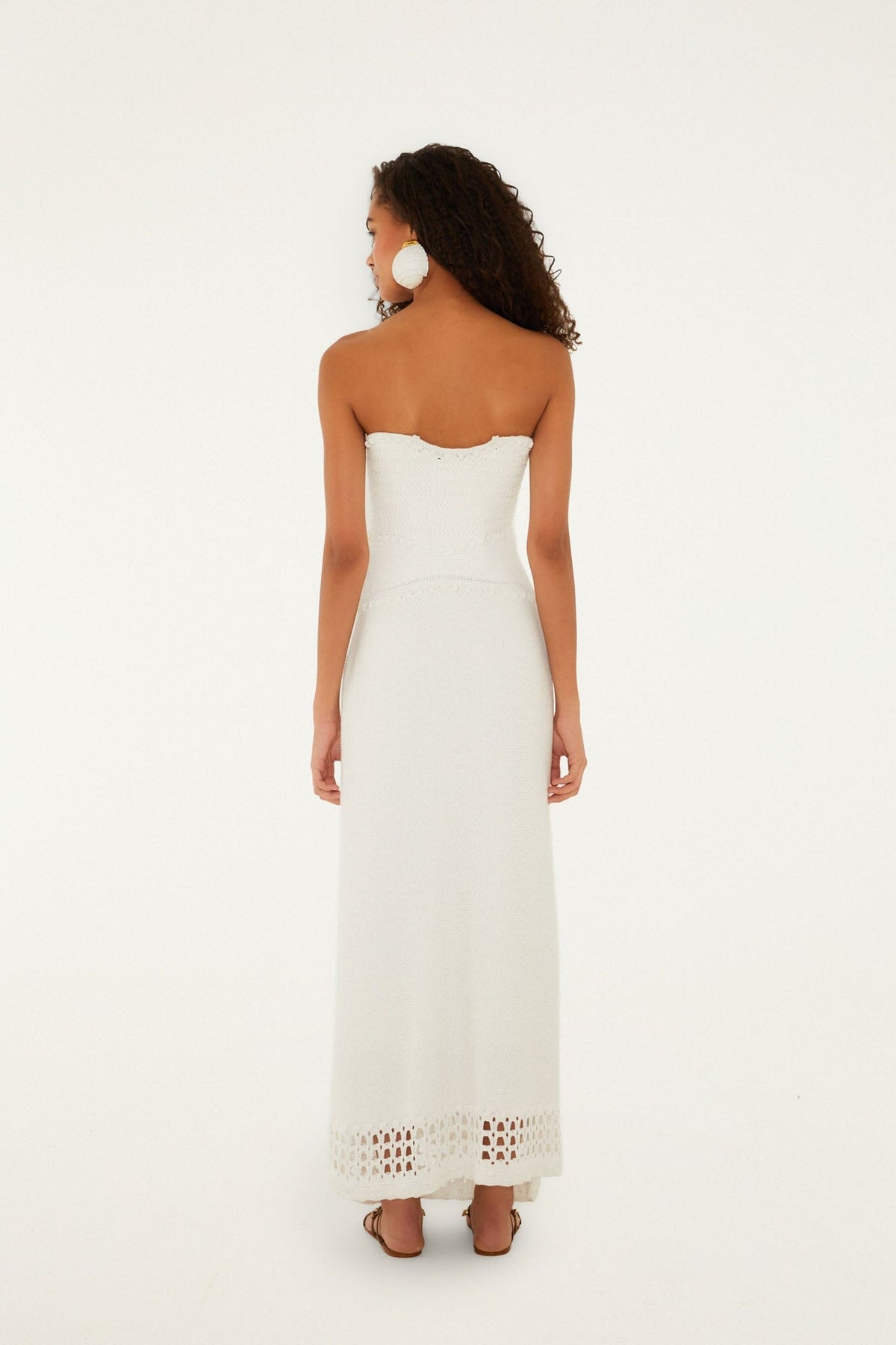 Off-White Palm Tree Knit Midi Dress