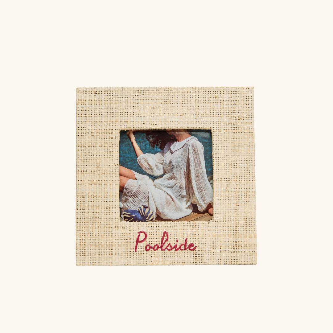 Poolside Straw Picture Frame