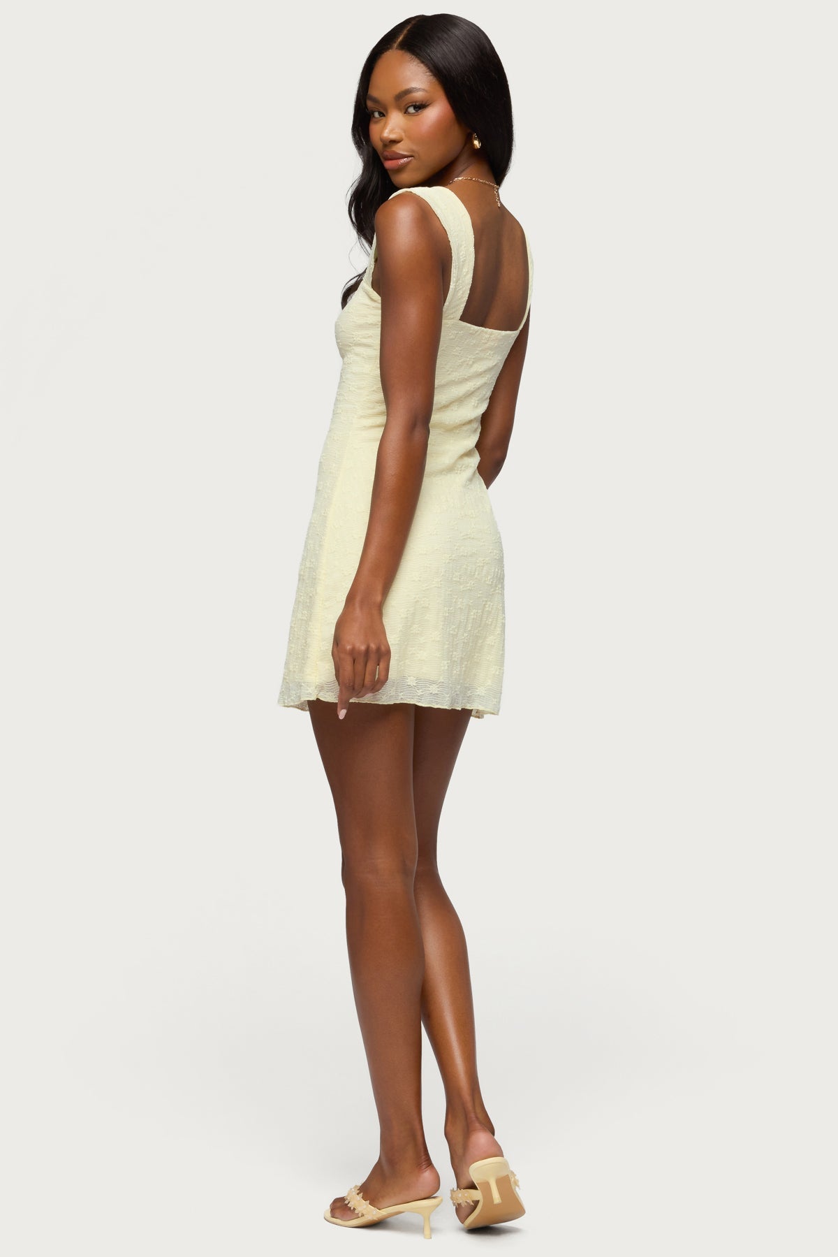 Nairobia Textured Mesh Mini Dress