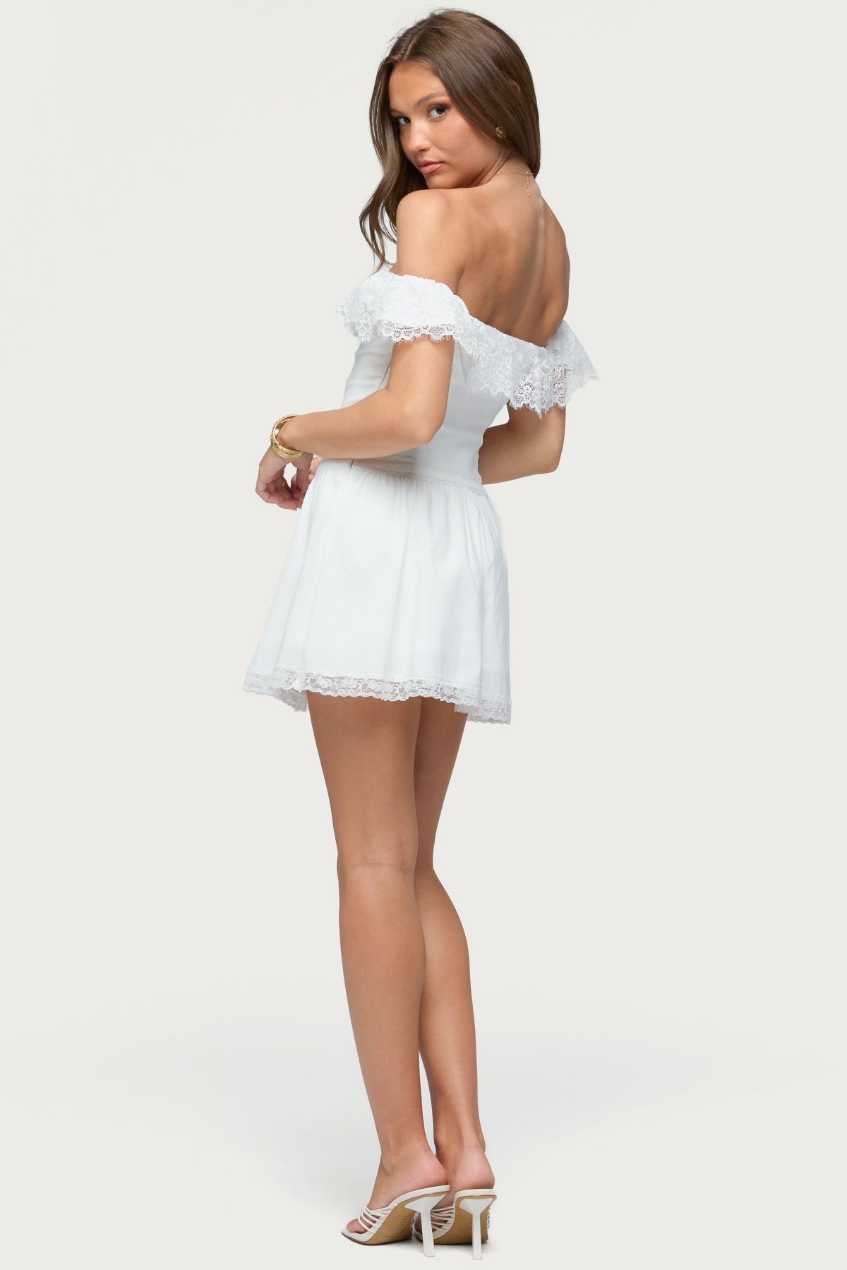 Darah Lacey Off Shoulder Mini Dress