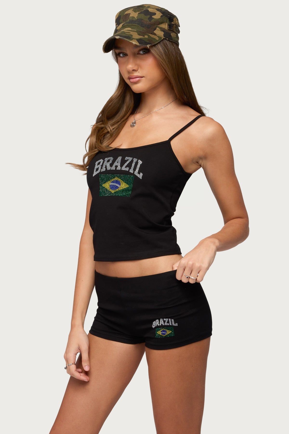 Brazil Rhinestone Tank Top