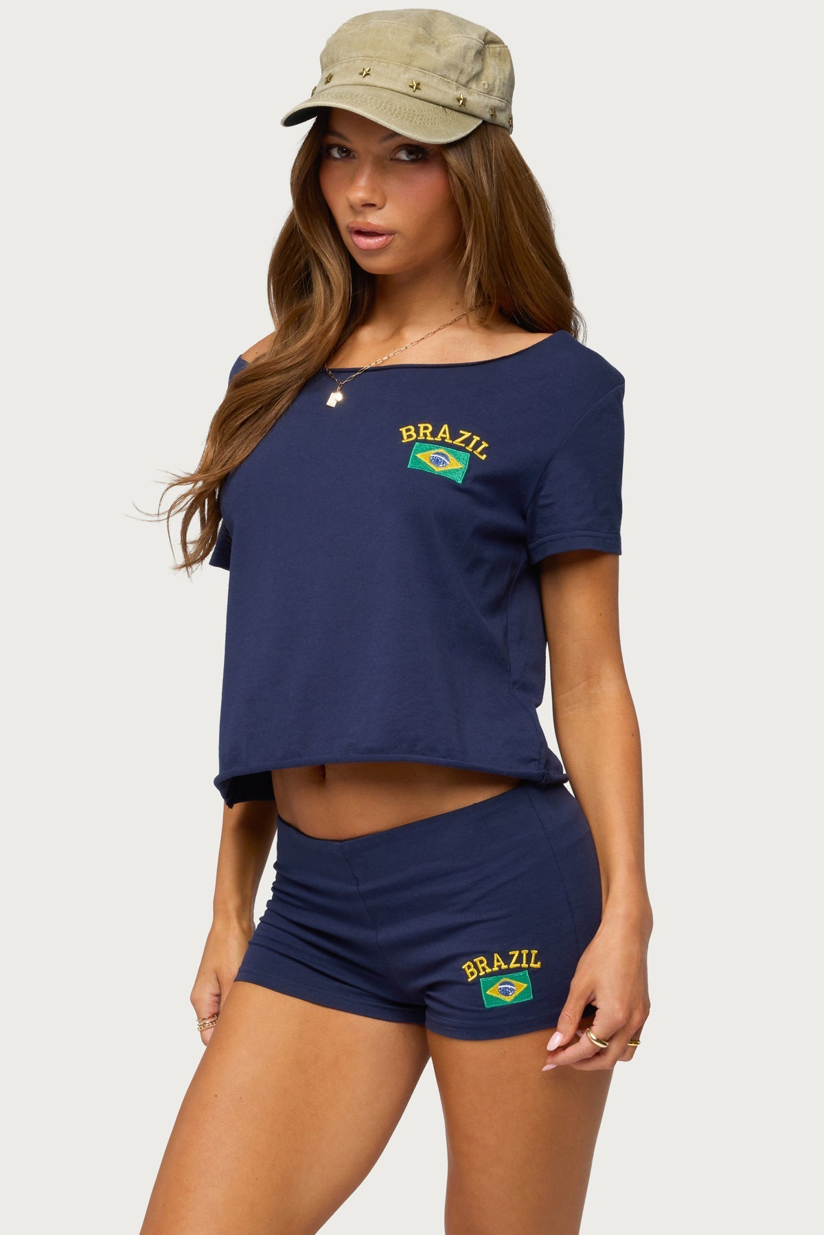 Brazilian Babe Off Shoulder T Shirt