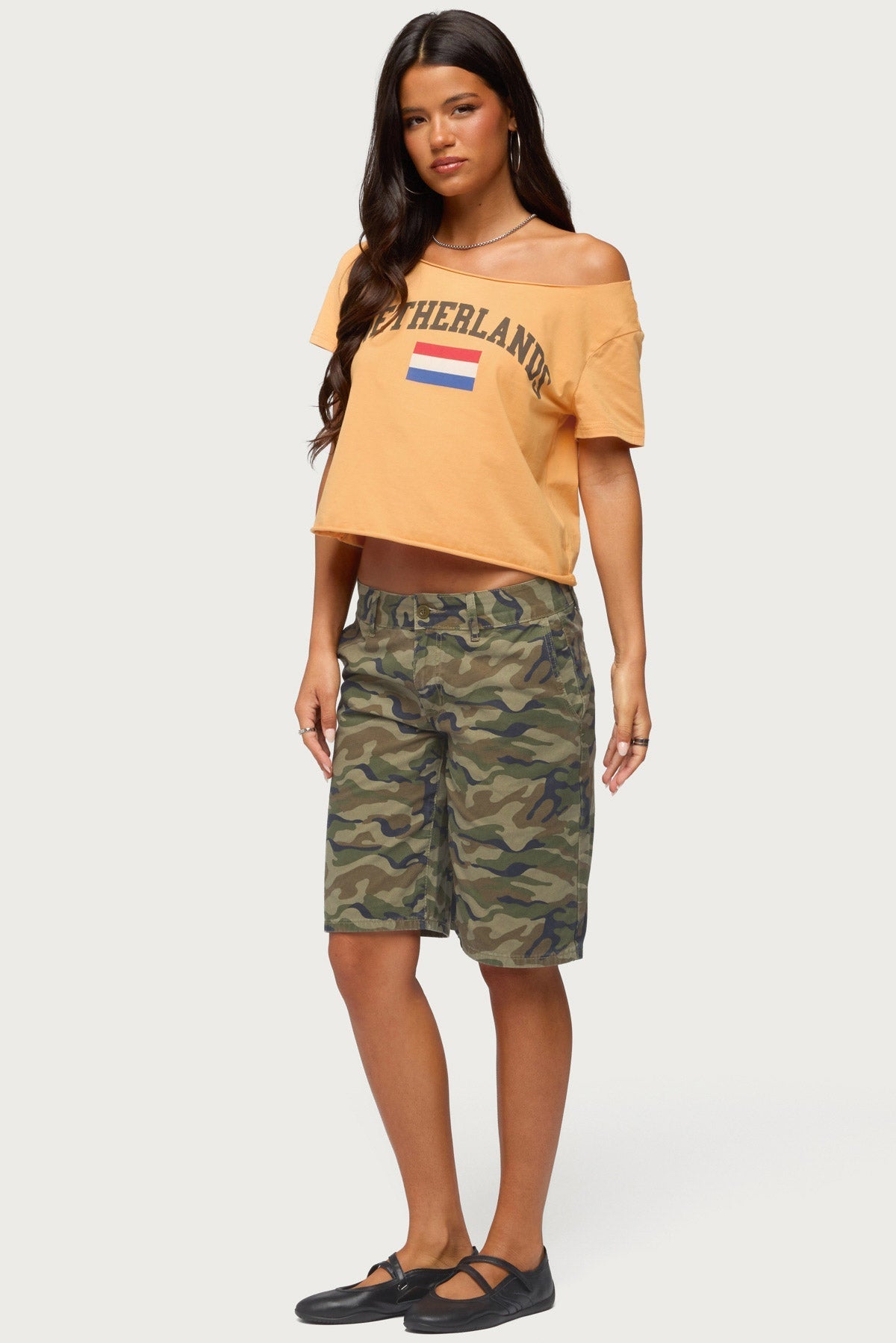 Netherlands Off Shoulder T Shirt