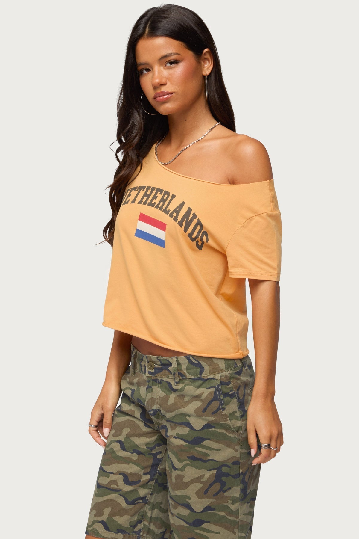 Netherlands Off Shoulder T Shirt