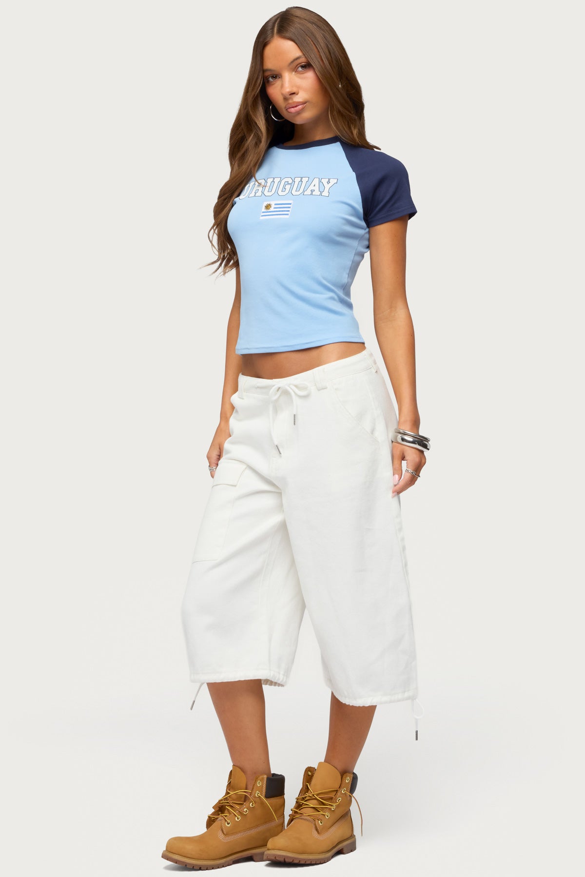 Uruguay Contrast Raglan T Shirt