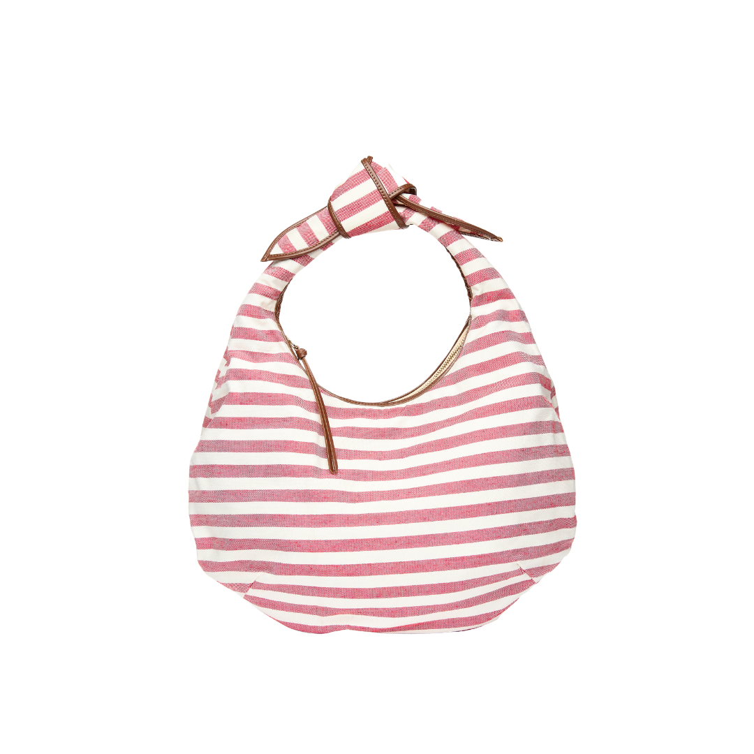The Josie Knot Bag - Tomato Stripe