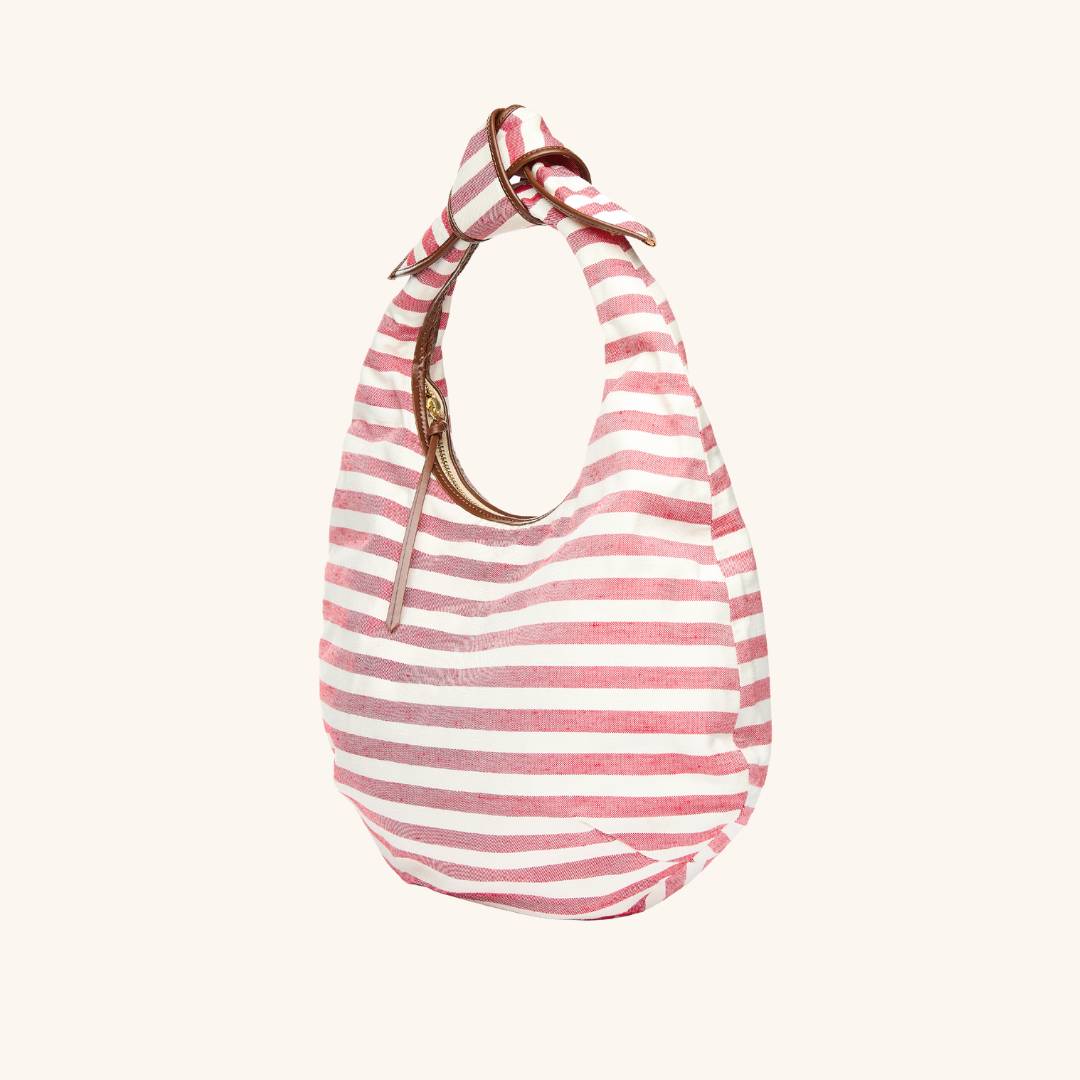 The Josie Knot Bag - Tomato Stripe