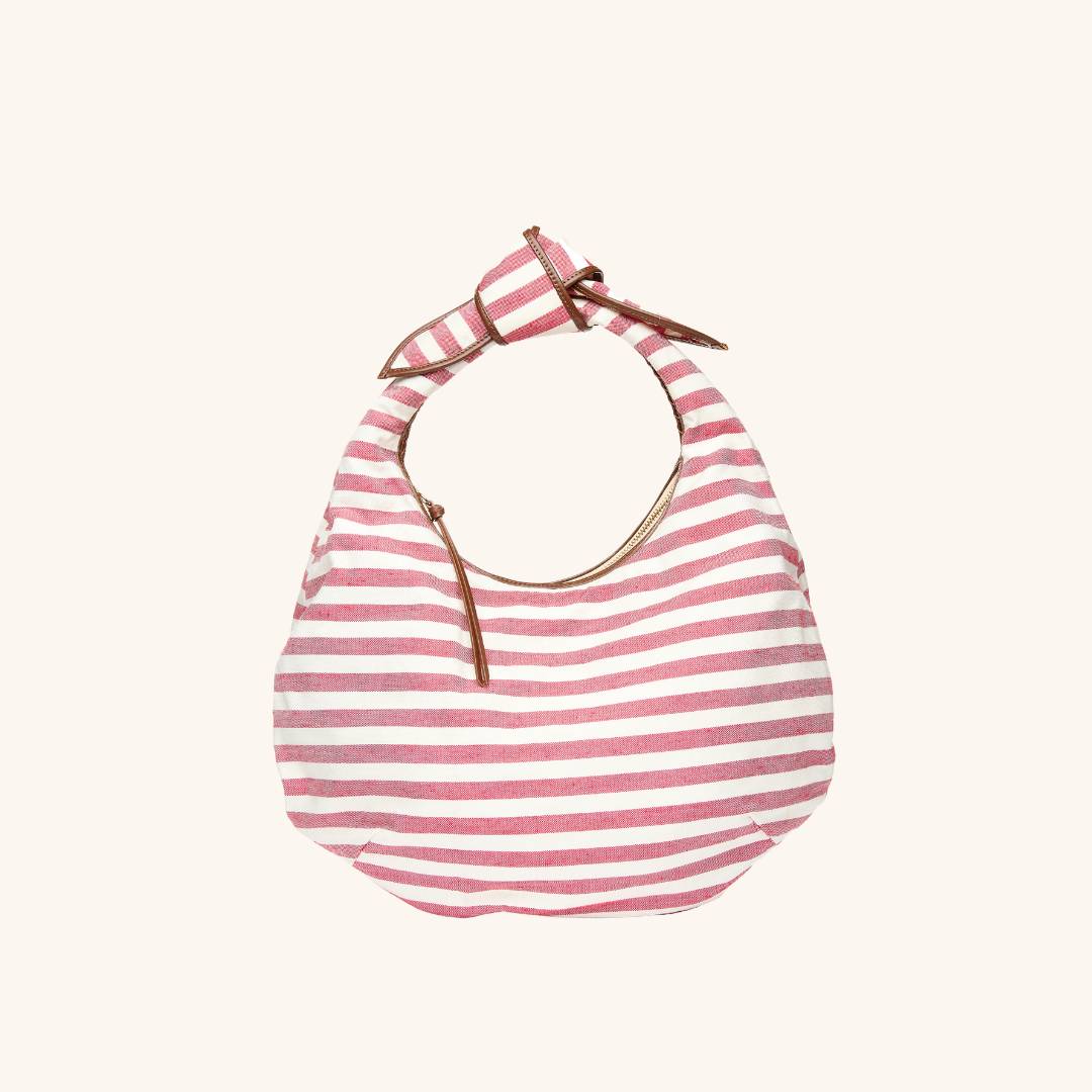 The Josie Knot Bag - Tomato Stripe