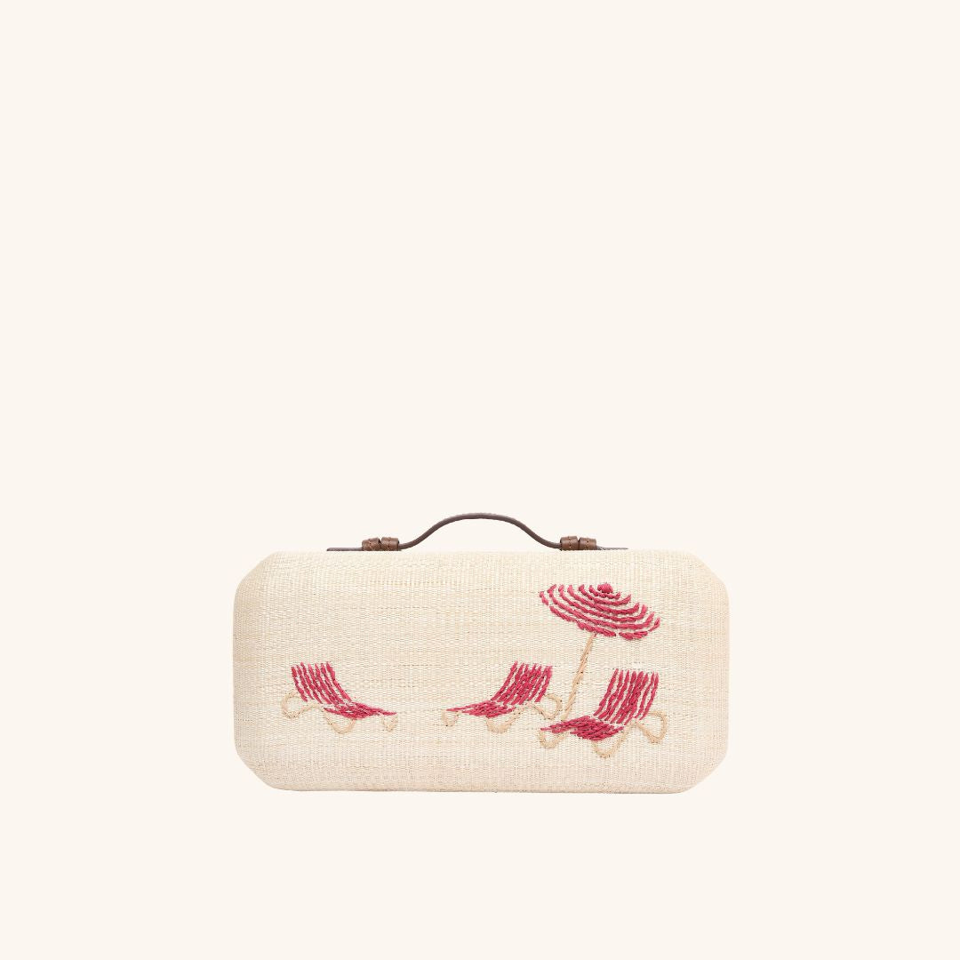 SALE - The Deck Chairs Clutch - Tomato