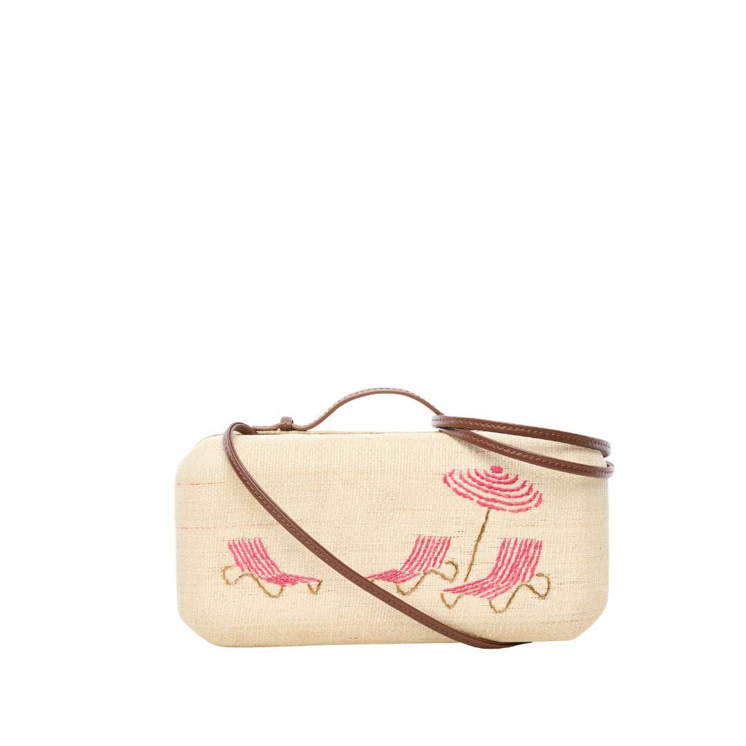 SALE - The Deck Chairs Clutch - Tomato