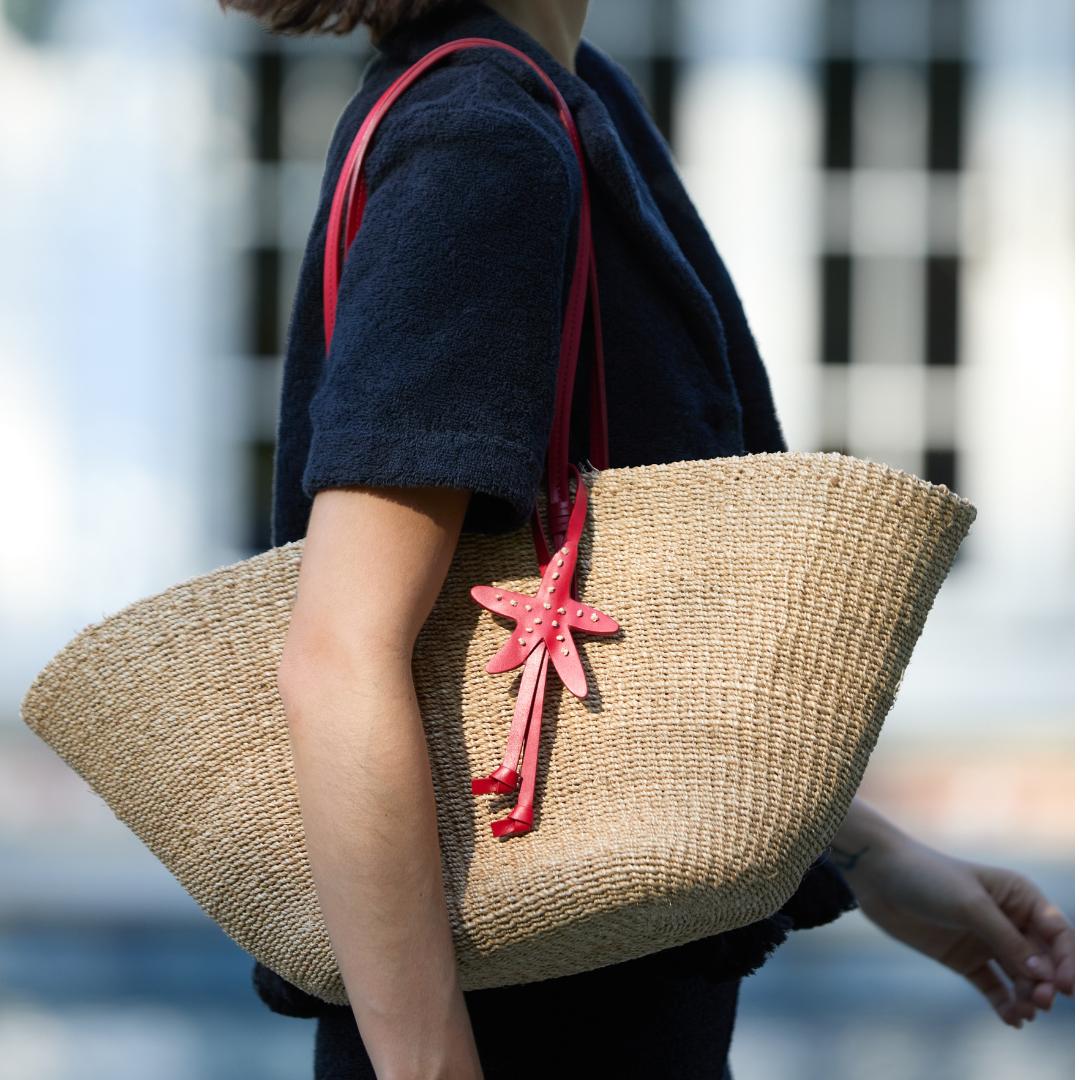 SALE - The East West Charm Tote - Tomato