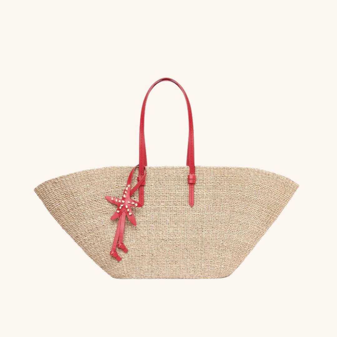 SALE - The East West Charm Tote - Tomato
